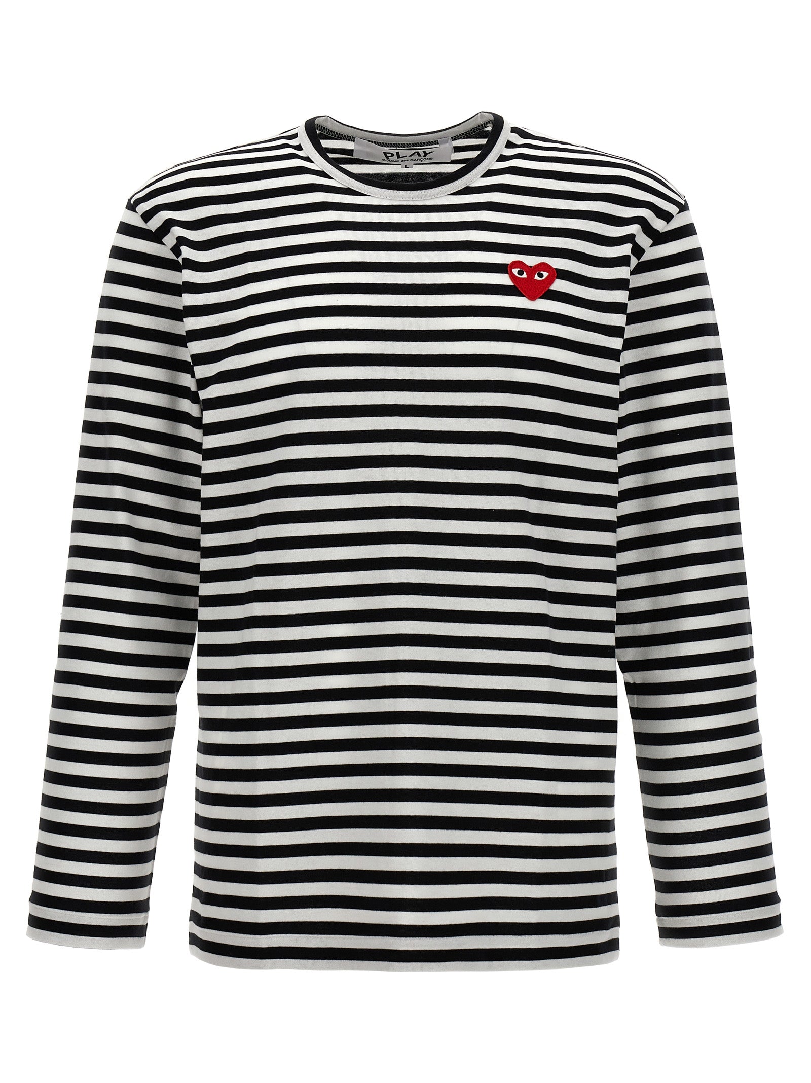 Comme Des Garçons Play Logo Patch Stripes T-Shirt