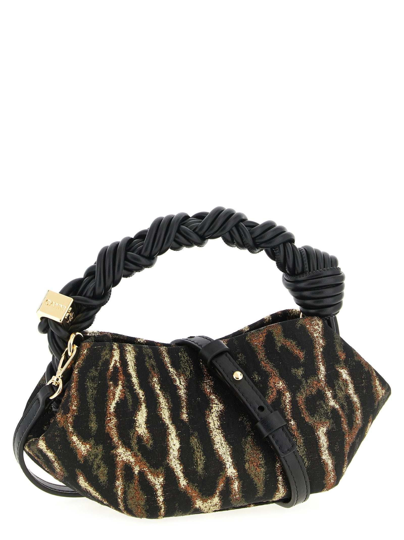 Ganni 'Metallic Cloque Bou' Handbag