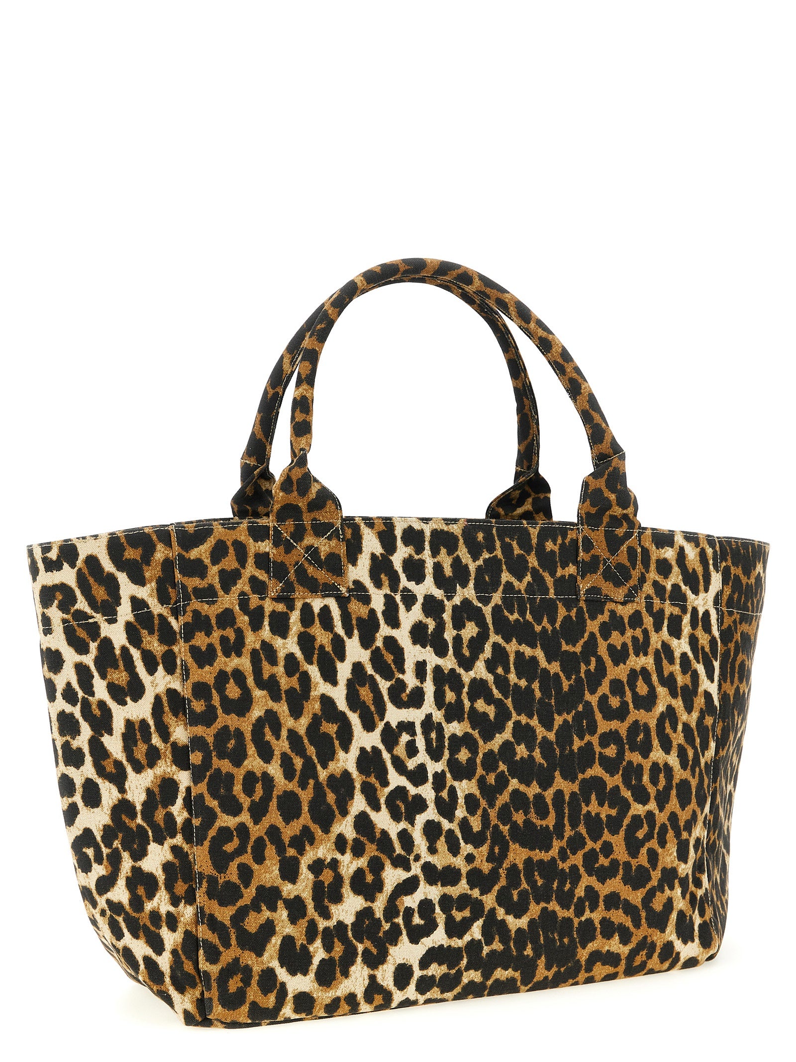 Ganni 'Leopard Medium Tote' Shopping Bag