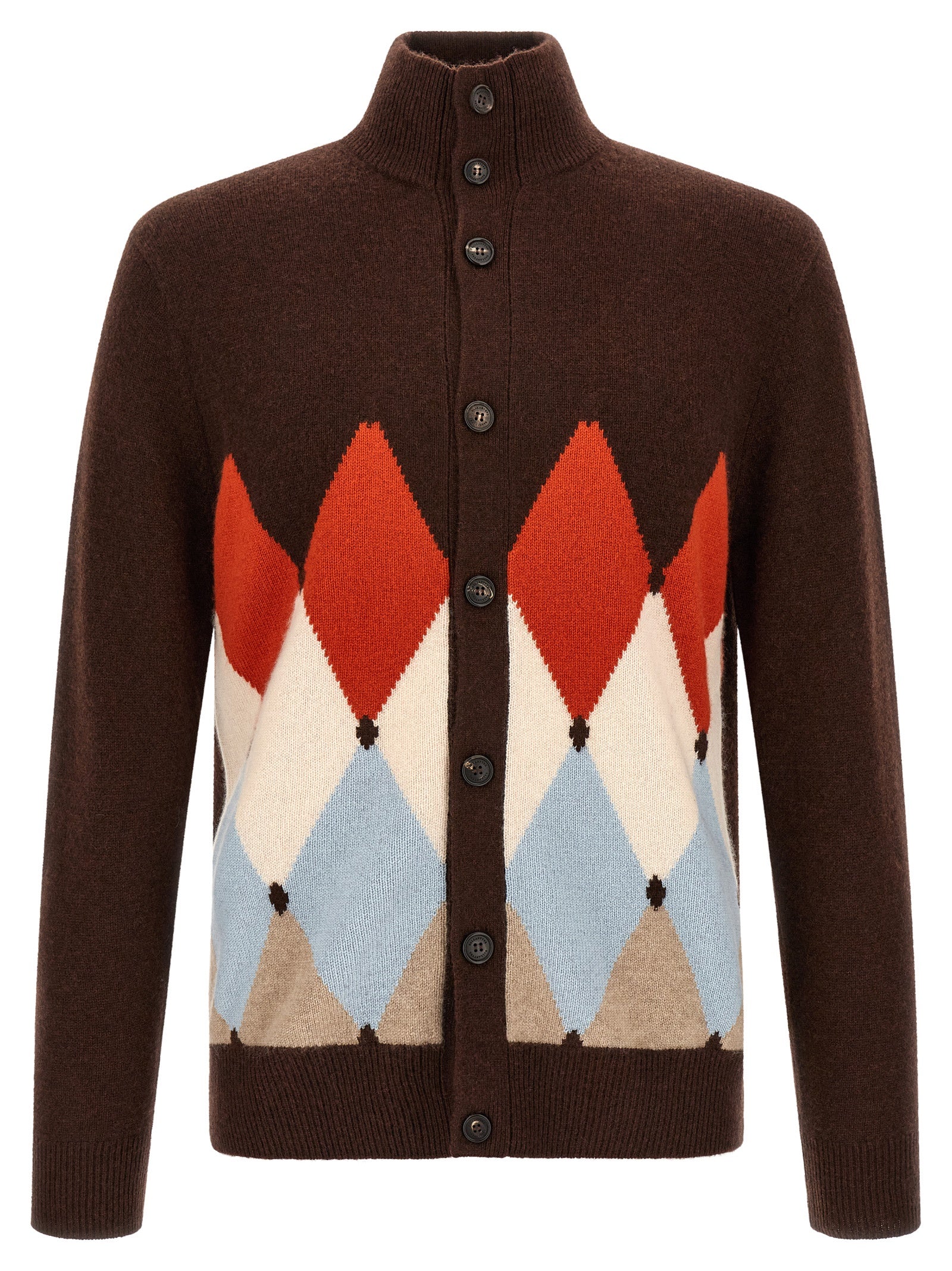 Ballantyne 'Classic Diamond' Diamond Intarsia Cardigan
