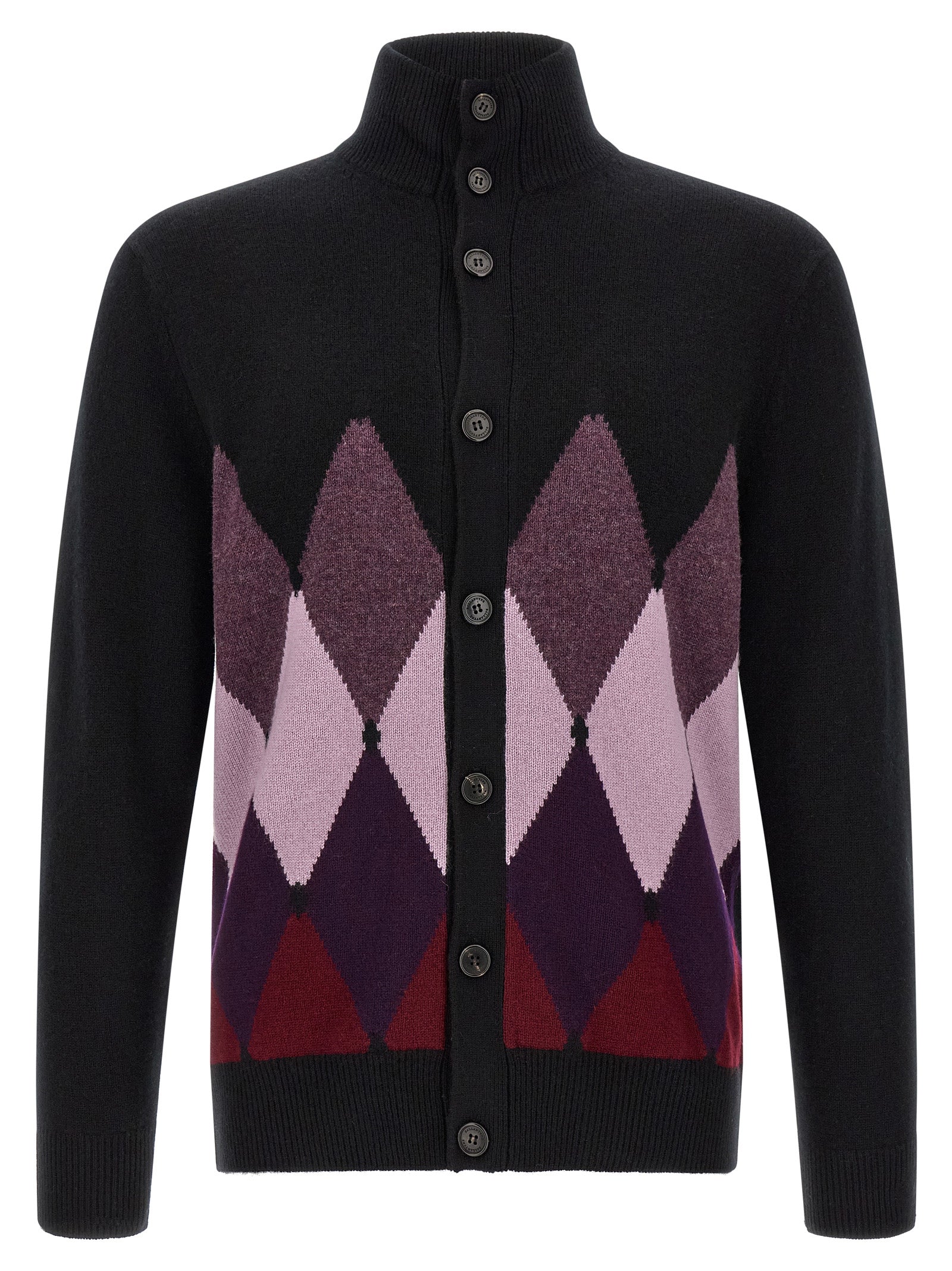 Ballantyne 'Classic Diamond' Diamond Intarsia Cardigan