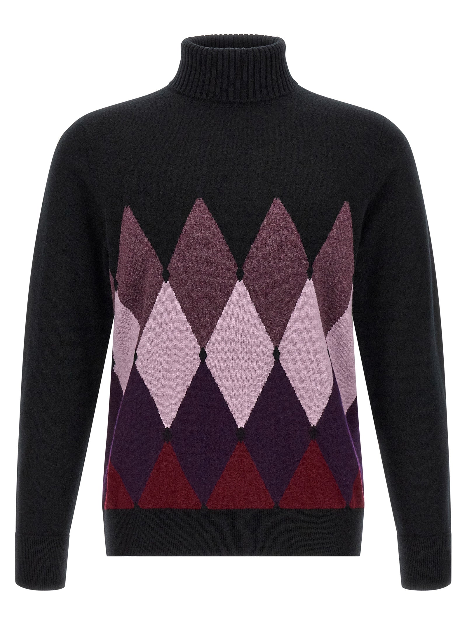 Ballantyne 'Classic Diamond' Intarsia Turtleneck Sweater
