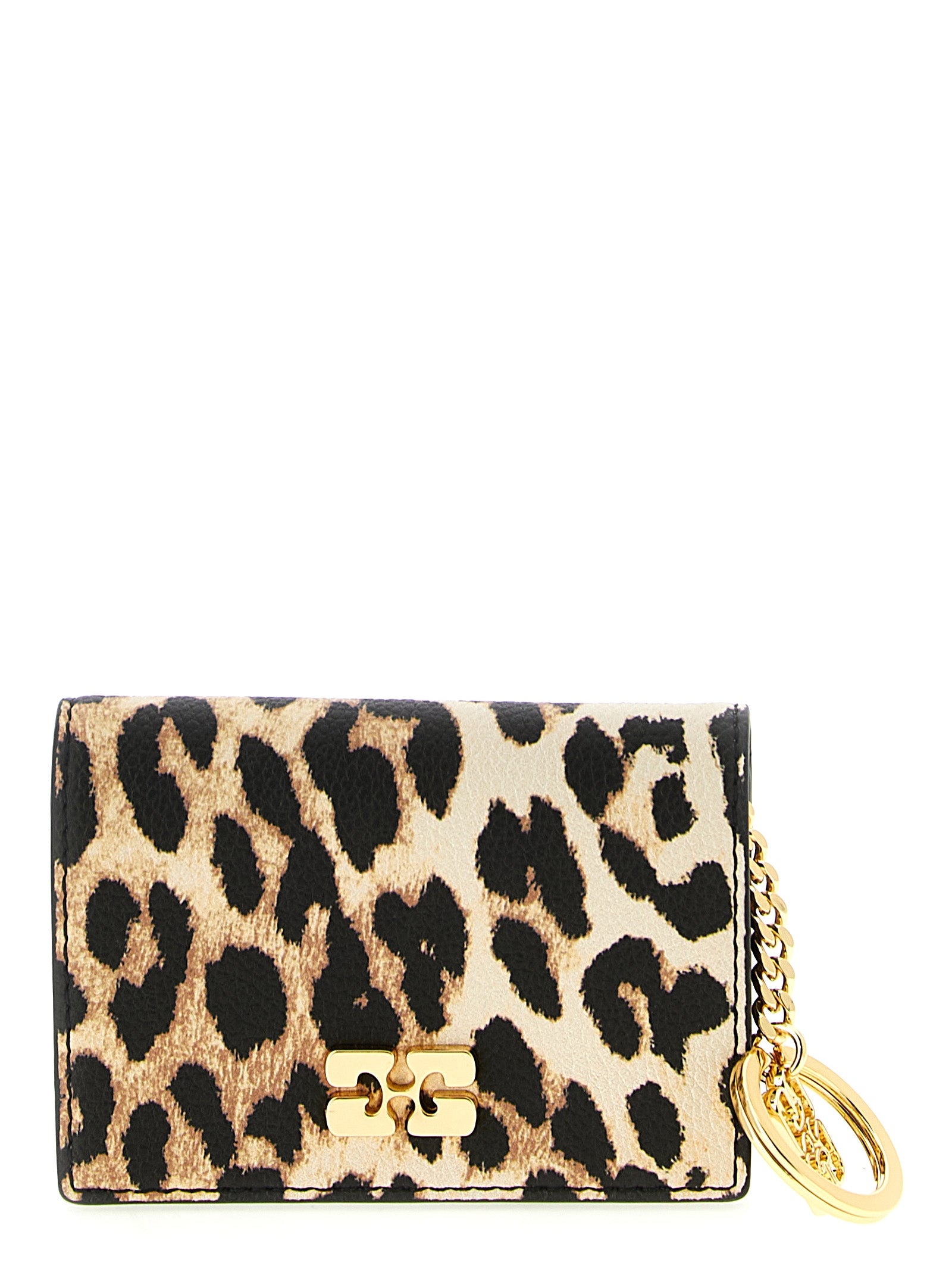Ganni 'Leopard' Print Card Holder