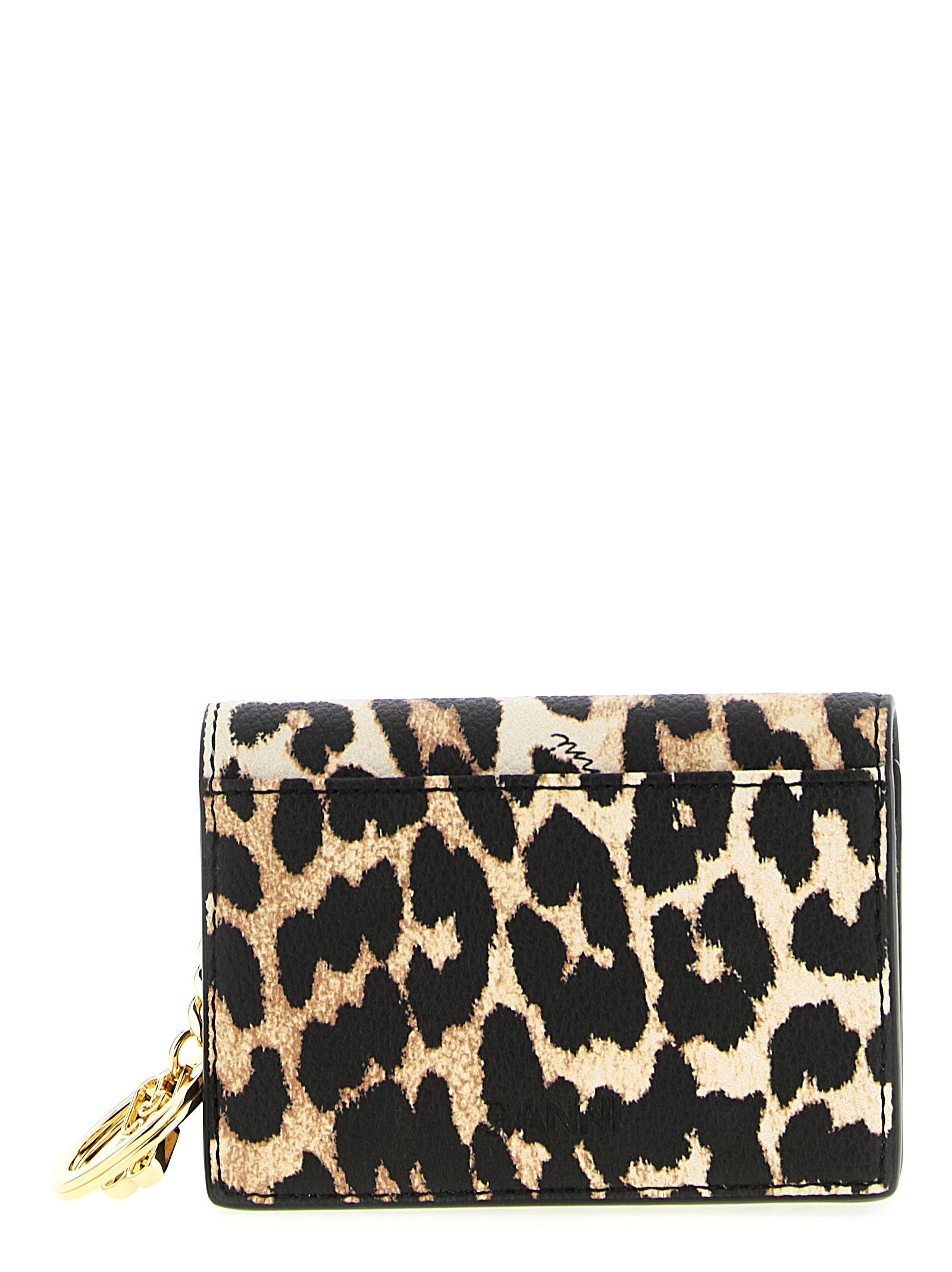 Ganni 'Leopard' Print Card Holder