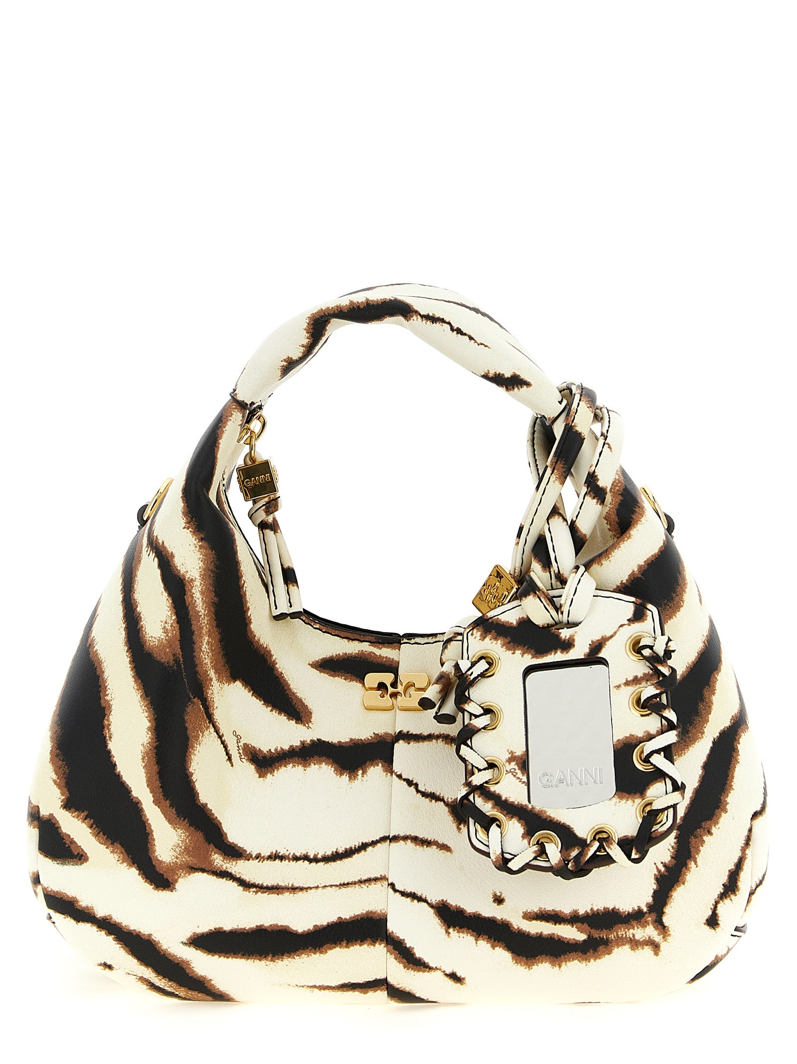 Ganni 'Mini Hobo Zebra' Handbag