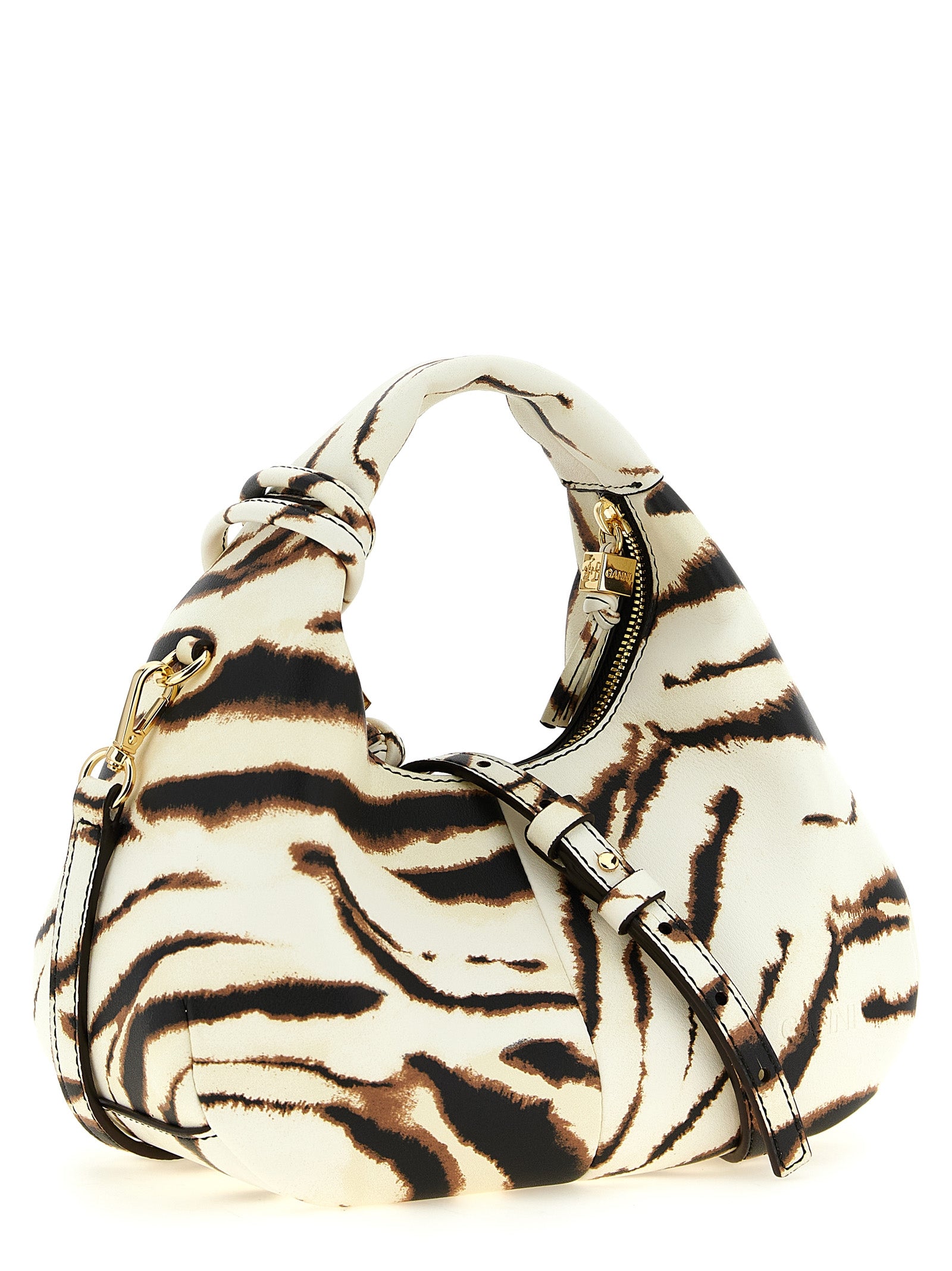 Ganni 'Mini Hobo Zebra' Handbag