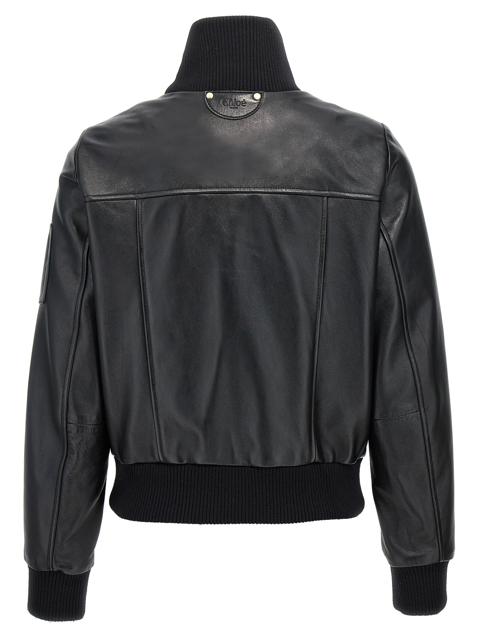 Chloé Leather Bomber Jacket