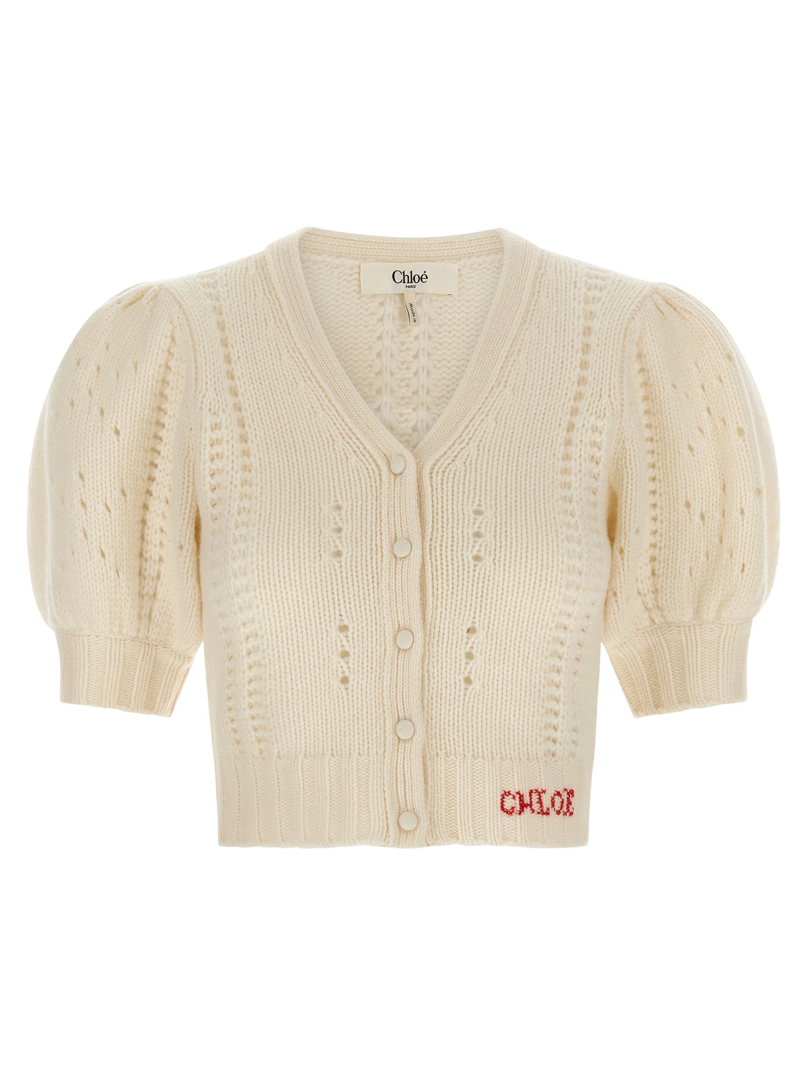 Chloé Jacquard Logo Cardigan