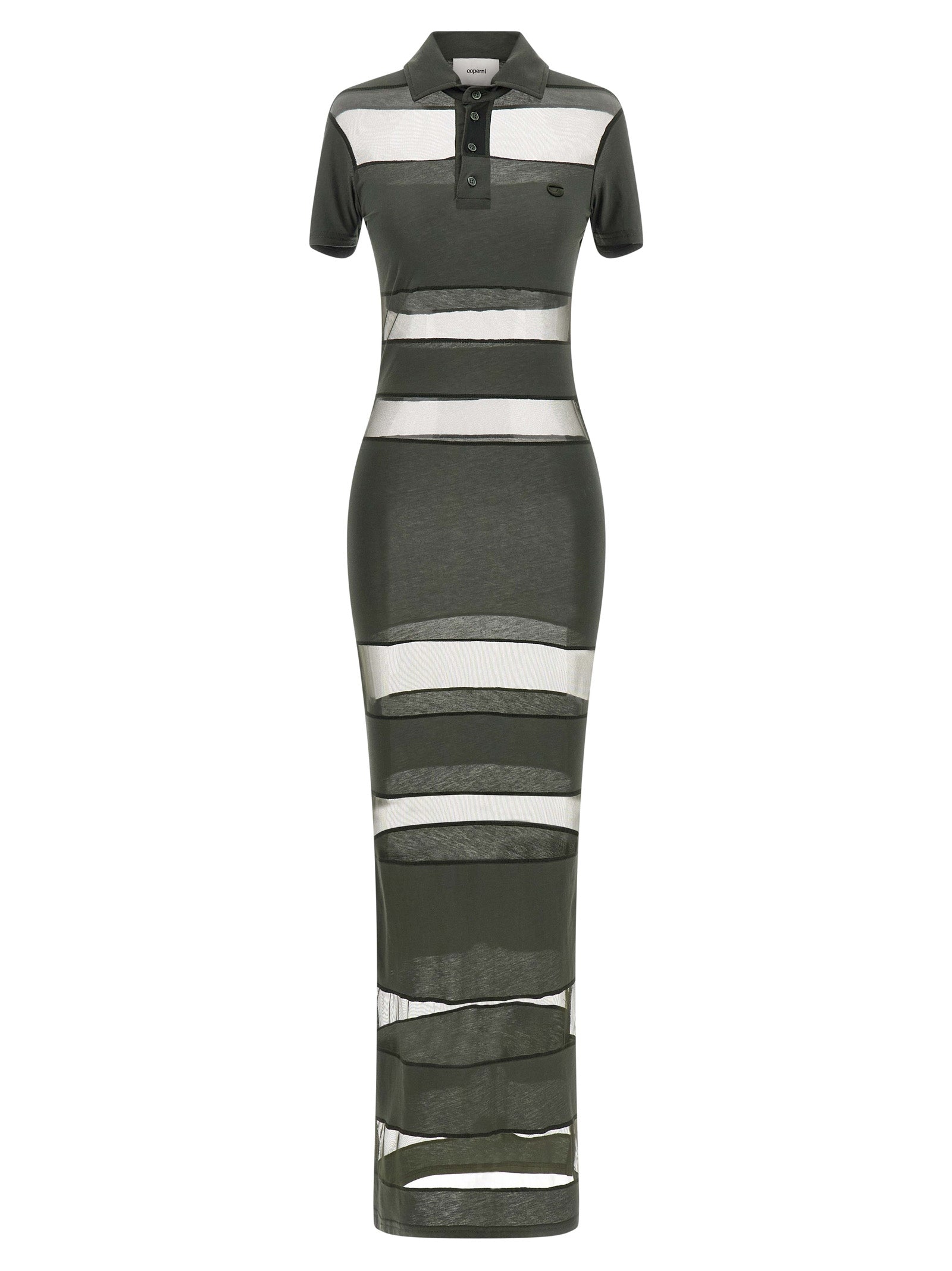 Coperni 'Striped Sheer Polo' Dress