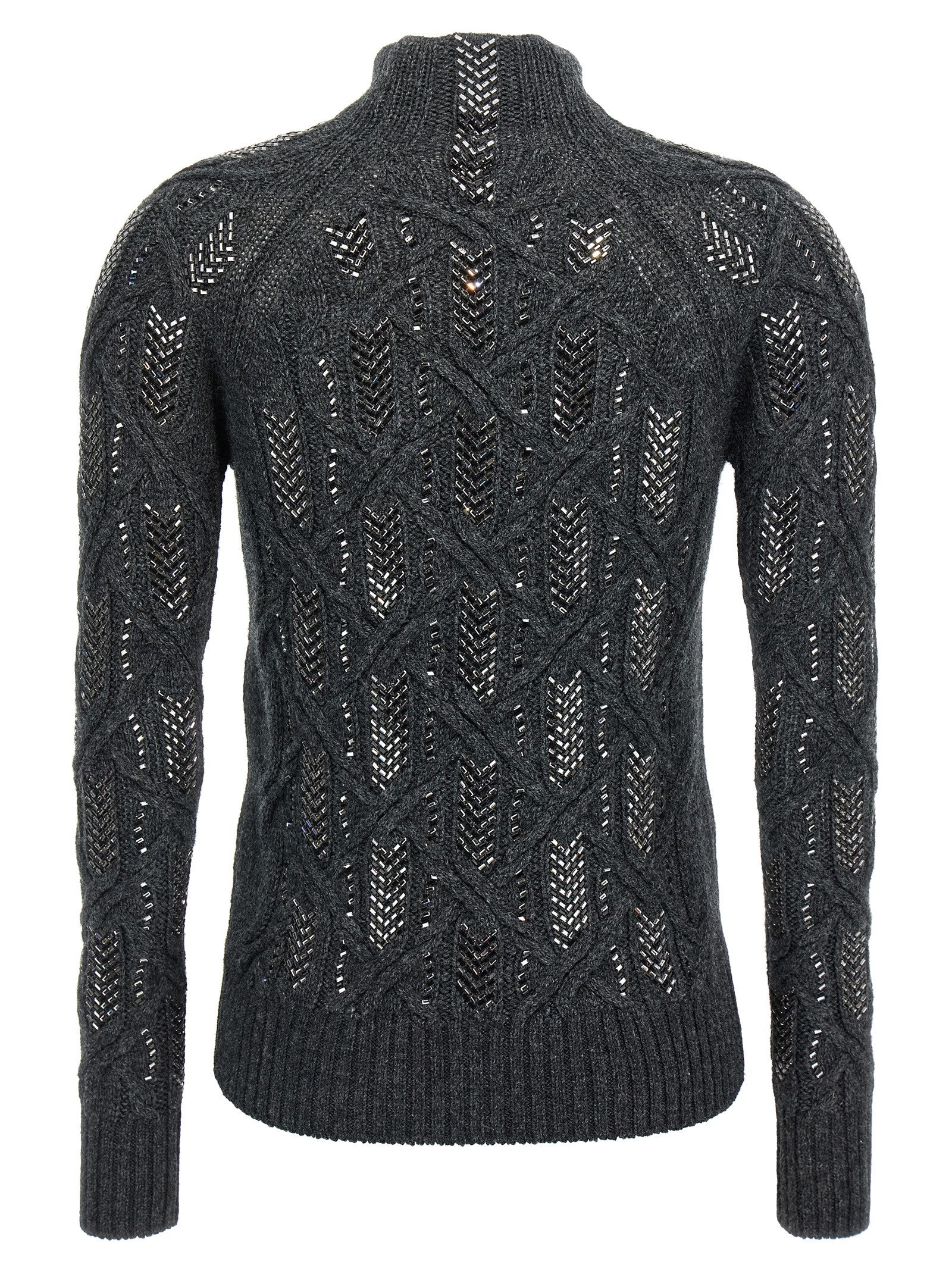 Ermanno Scervino Crystal Braid Sweater