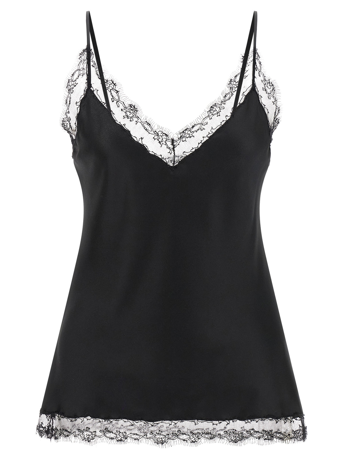 Ermanno Scervino Silk Lingerie Top With Lace