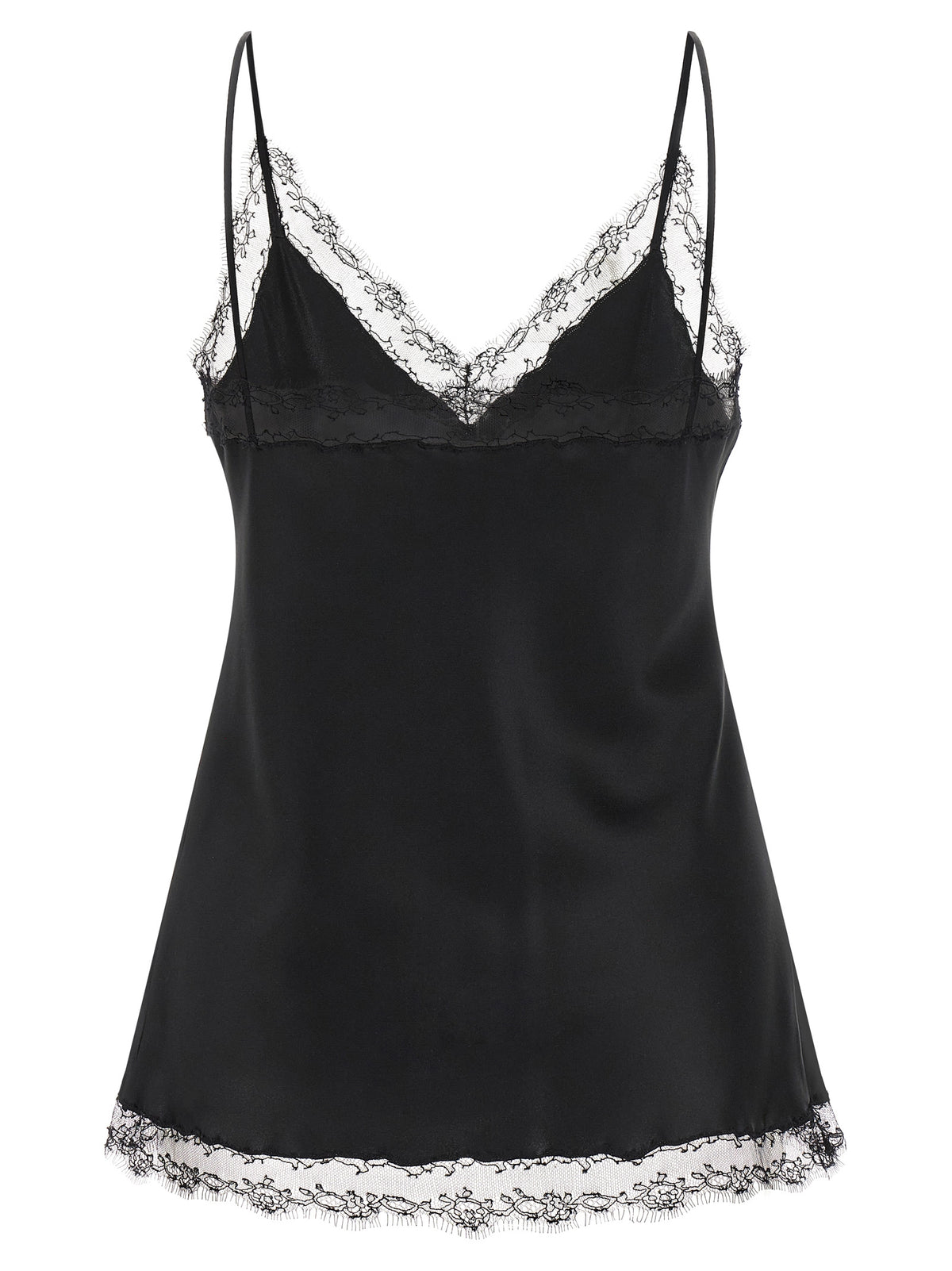 Ermanno Scervino Silk Lingerie Top With Lace
