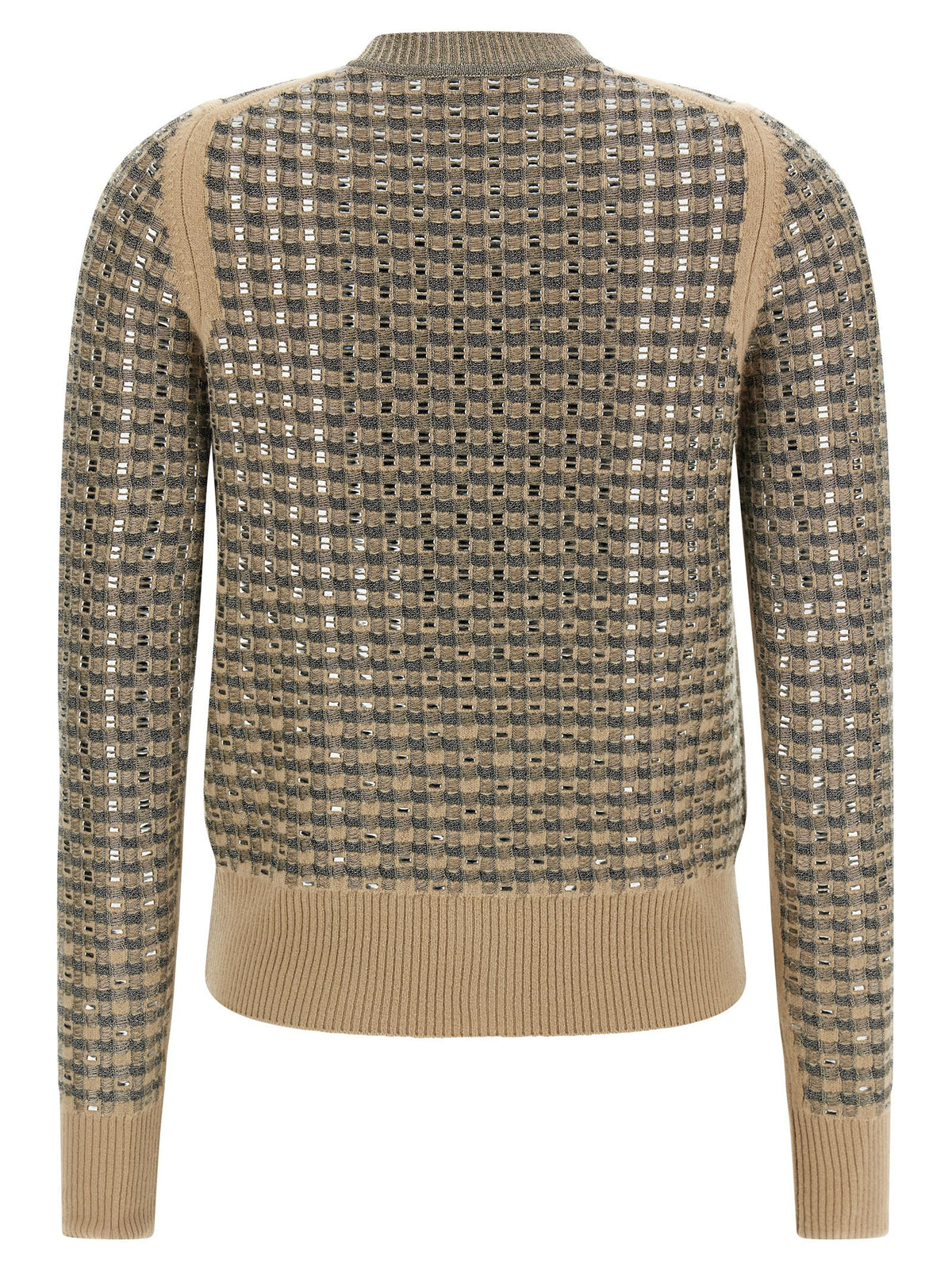 Ermanno Scervino Check Cardigan With Crystals