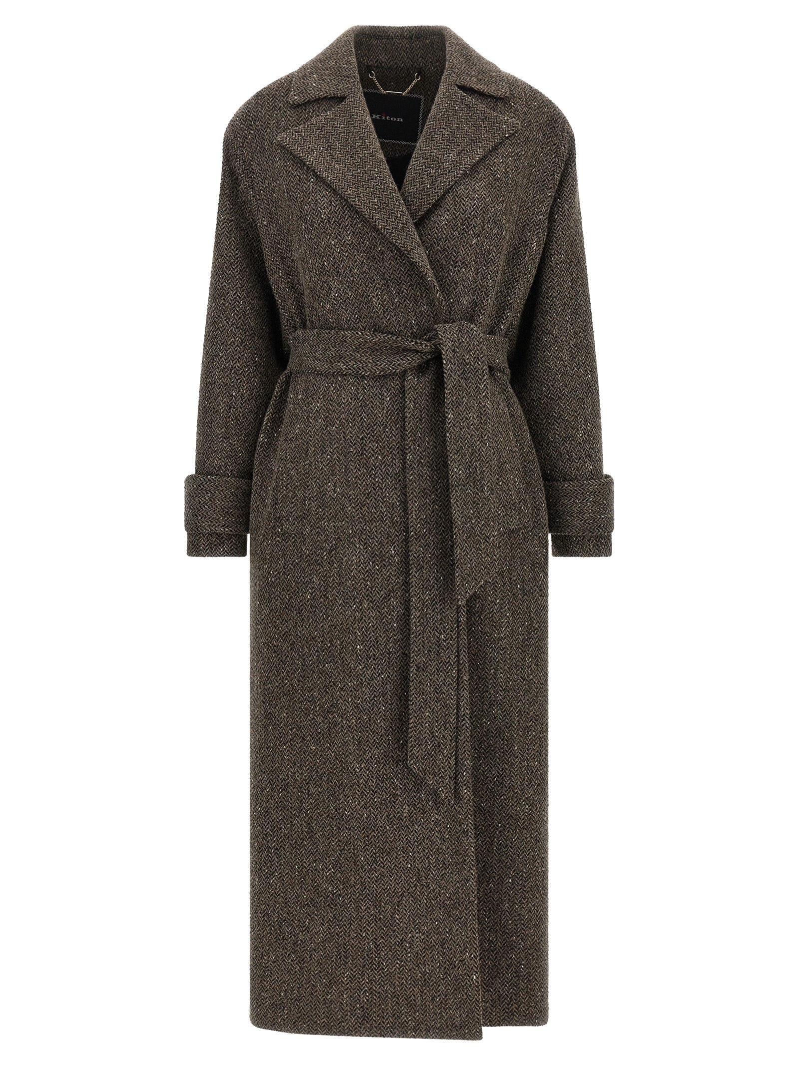 Kiton Chevron Wool Coat