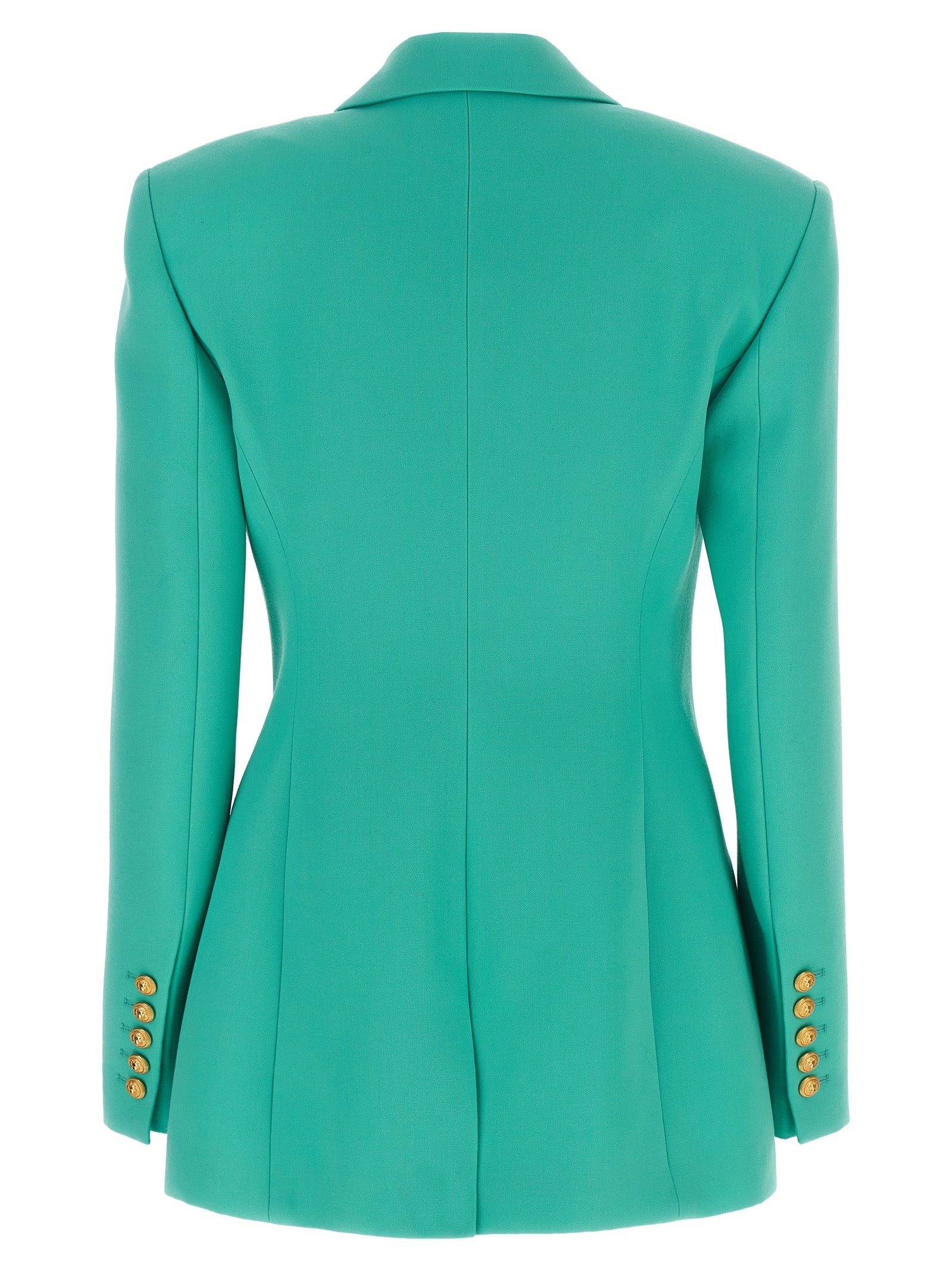 Balmain Logo Button Double-Breasted Blazer