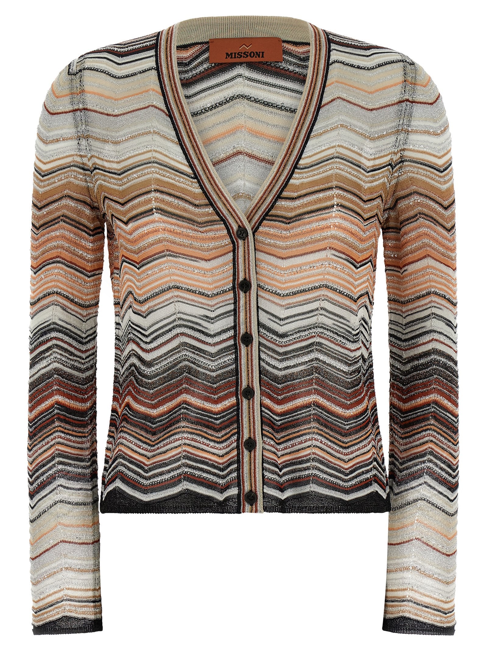 Missoni Chevron Lamé Cardigan