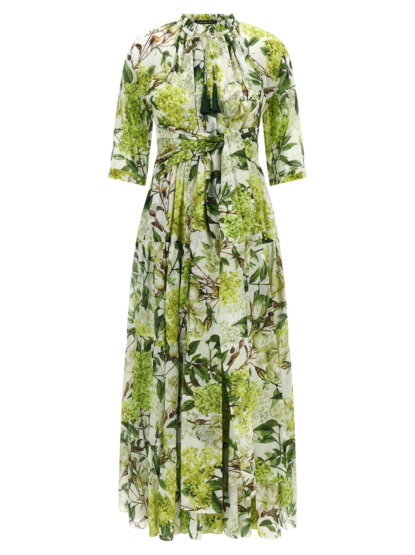Samantha Sung 'Eden' Long Dress In Cotton Muslin With All Print