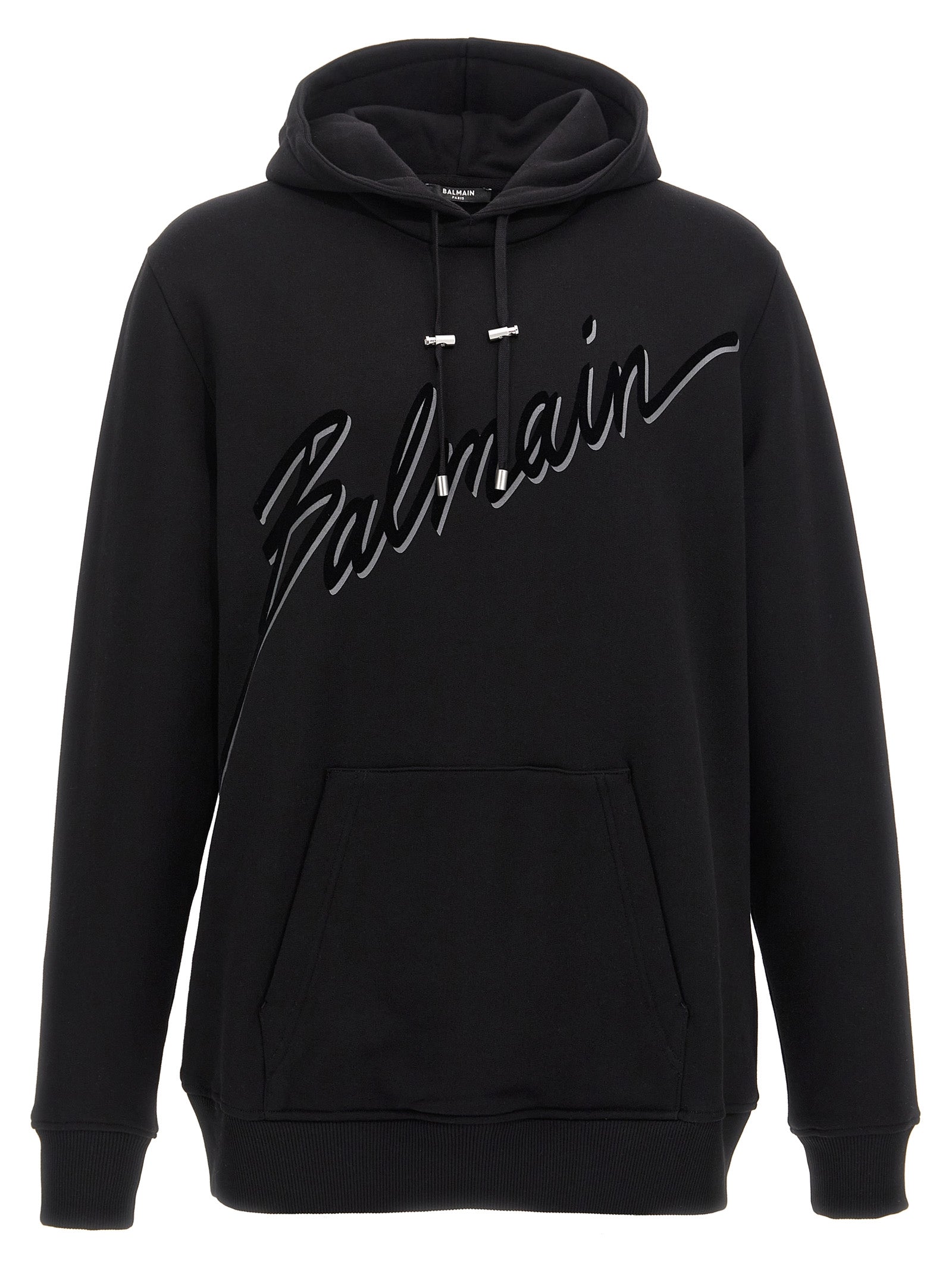 Balmain Velvet Logo Hoodie