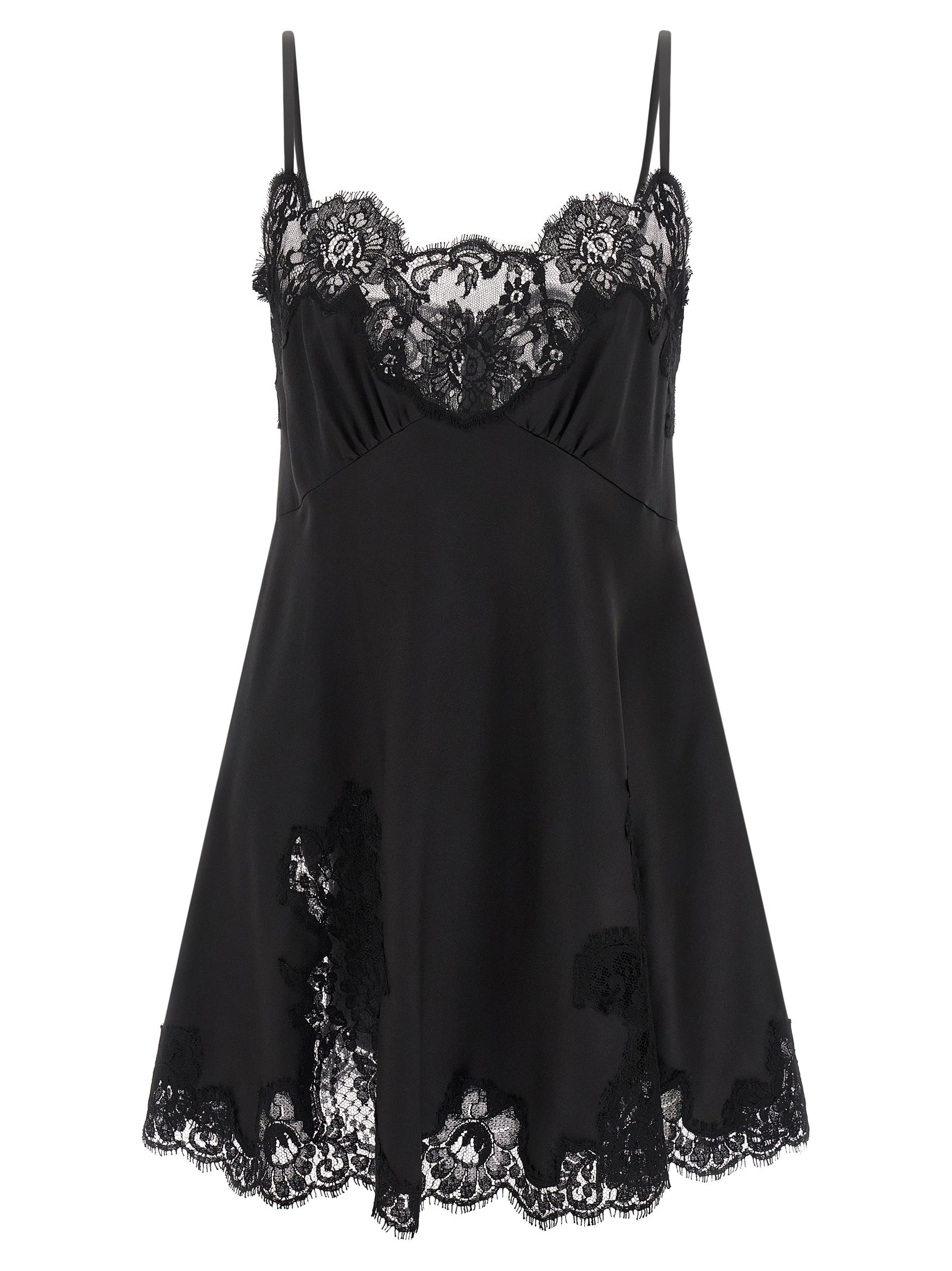 Dolce & Gabbana Satin And Lace Dress