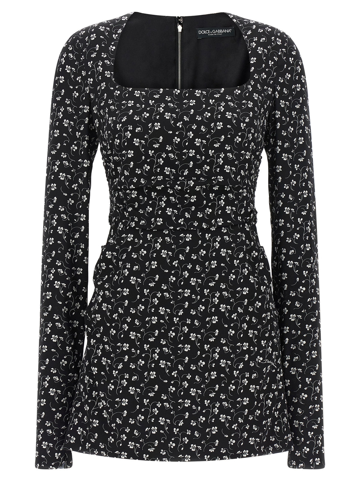 Dolce & Gabbana Black Flower Dress