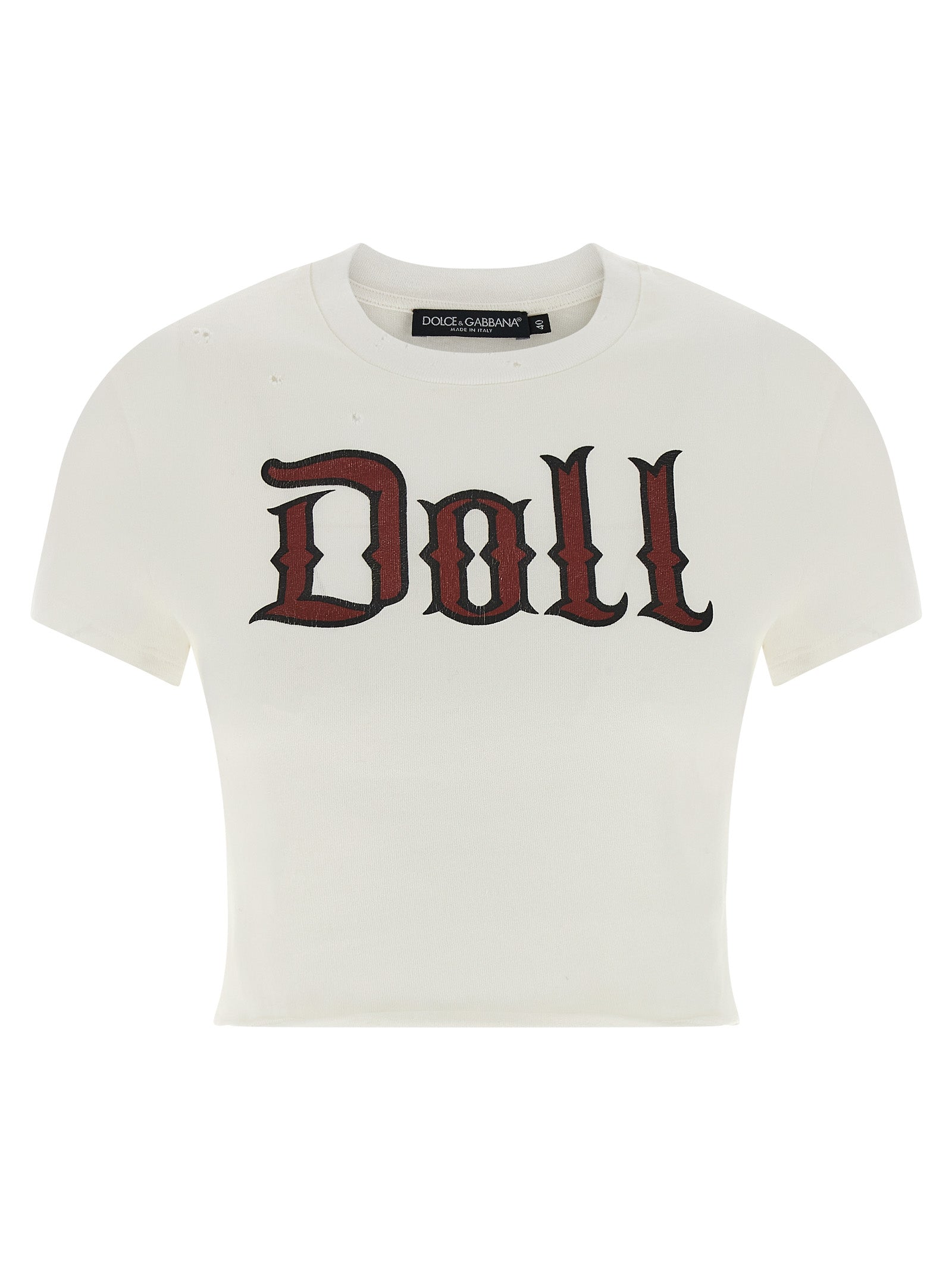 Dolce & Gabbana Used Effect Cotton T-Shirt