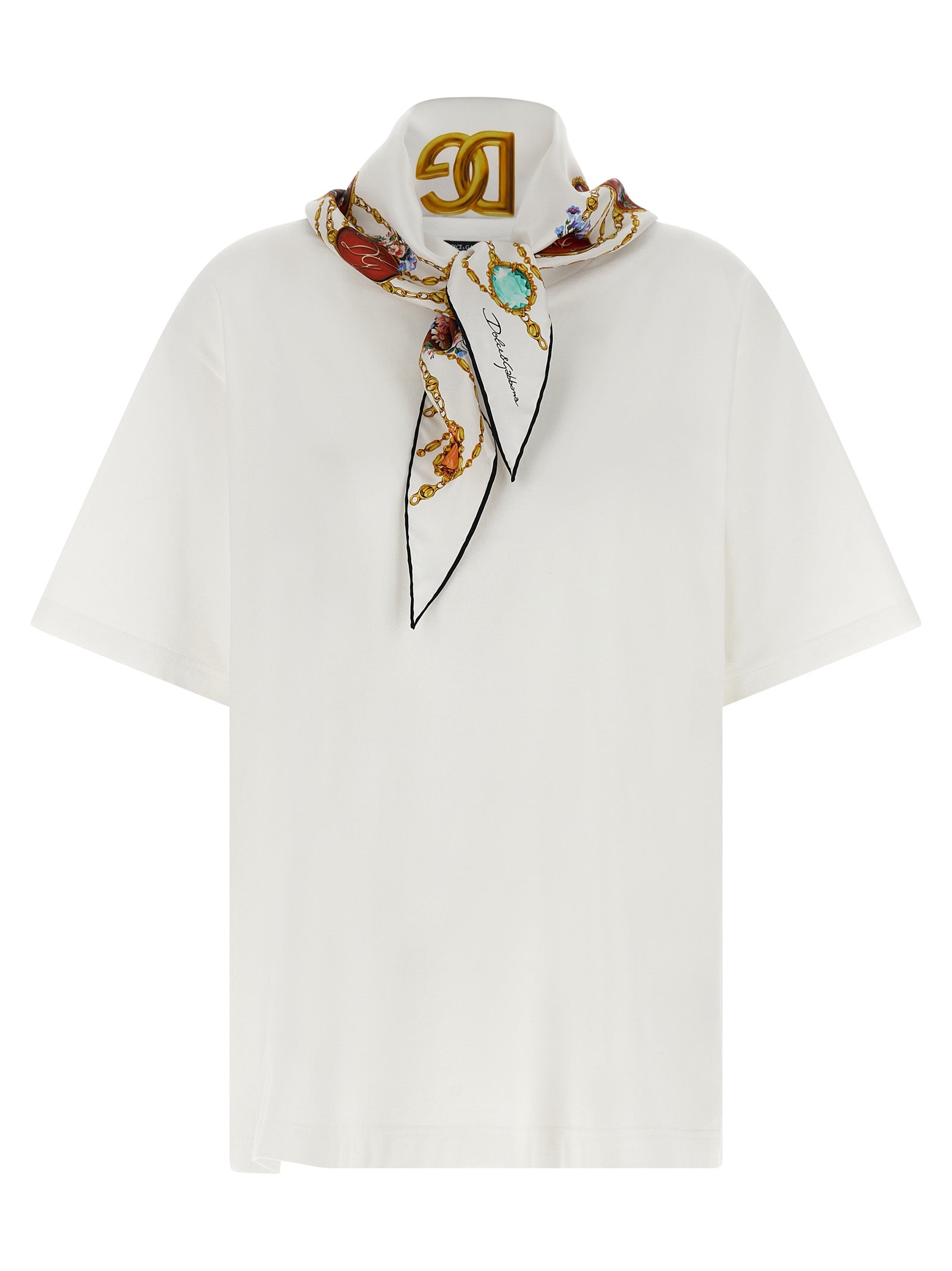 Dolce & Gabbana T-Shirt With Scarf