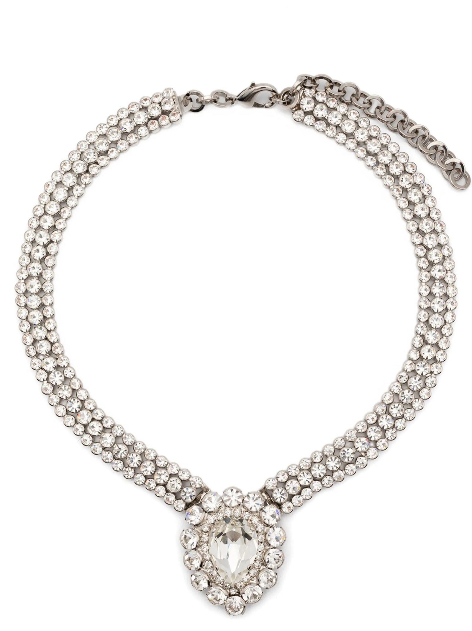 Alessandra Rich Drop Stone Necklace
