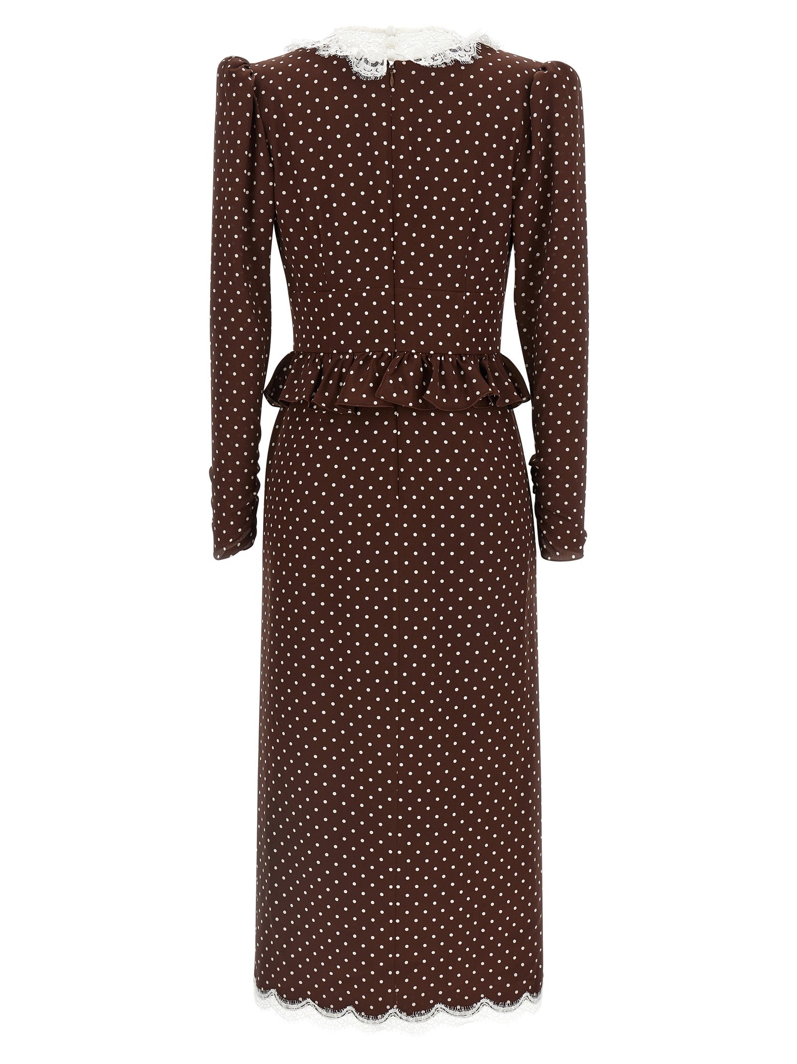 Alessandra Rich 'Polka Dot Midi' Dress