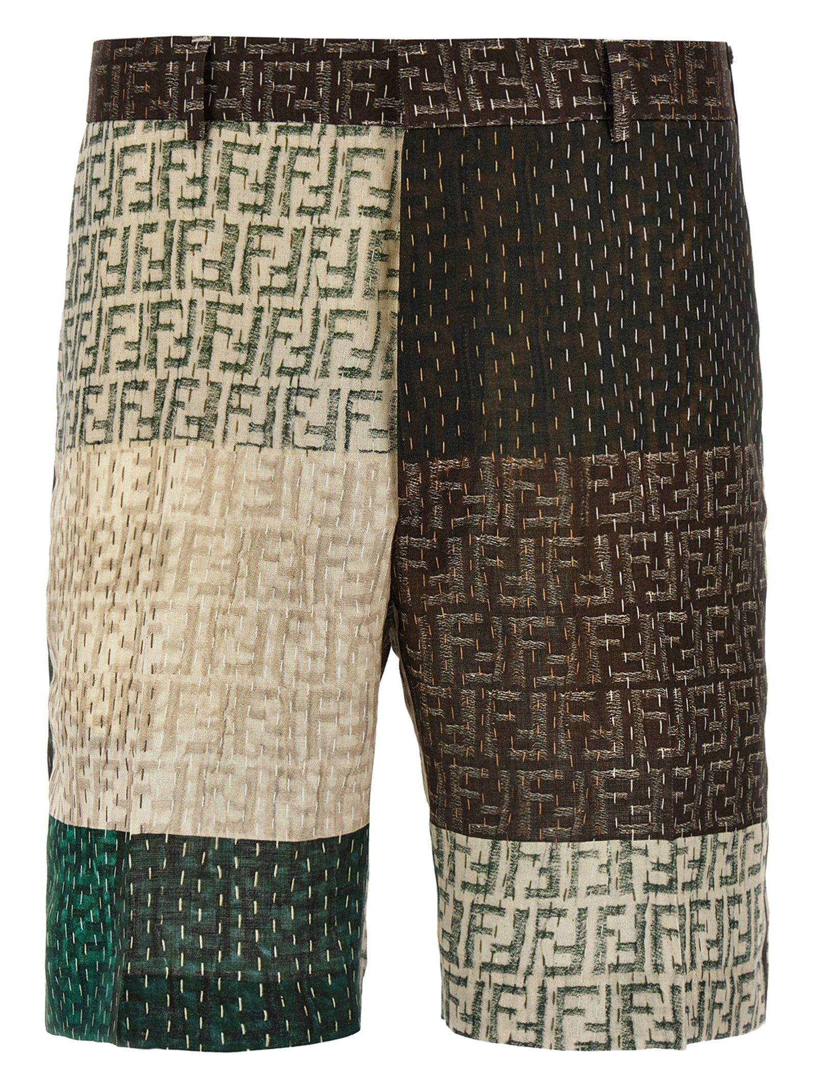 Fendi Patchwork Bermuda Shorts