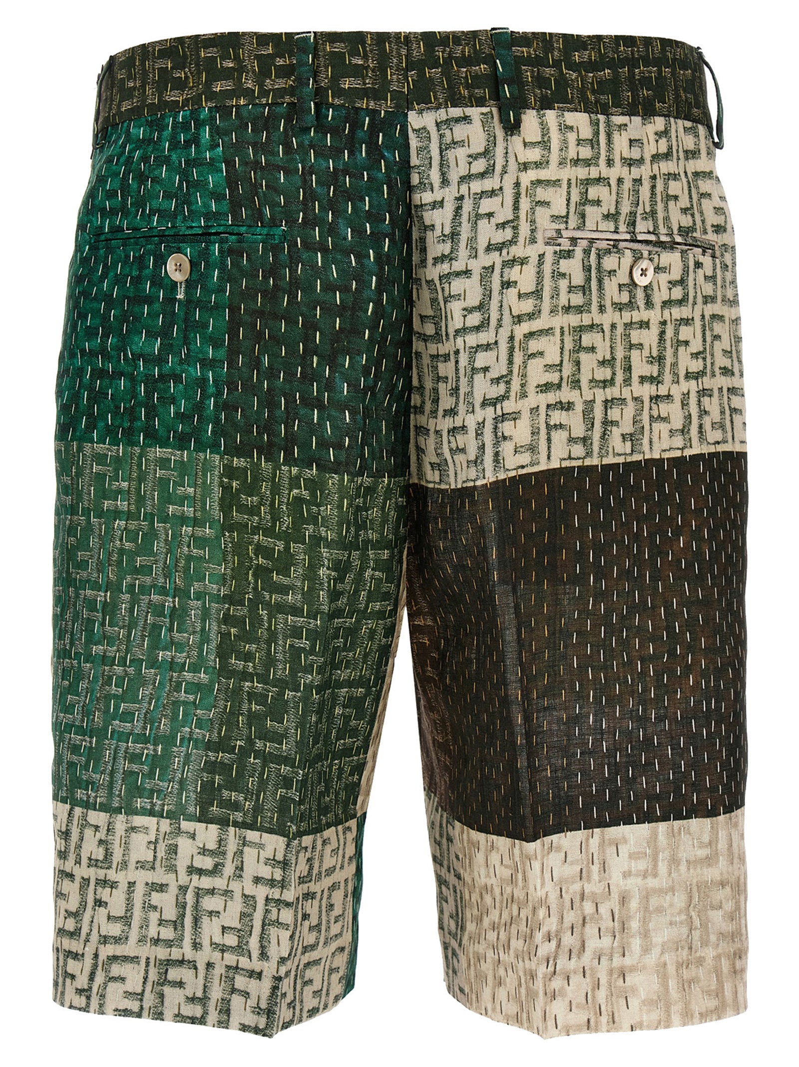 Fendi Patchwork Bermuda Shorts