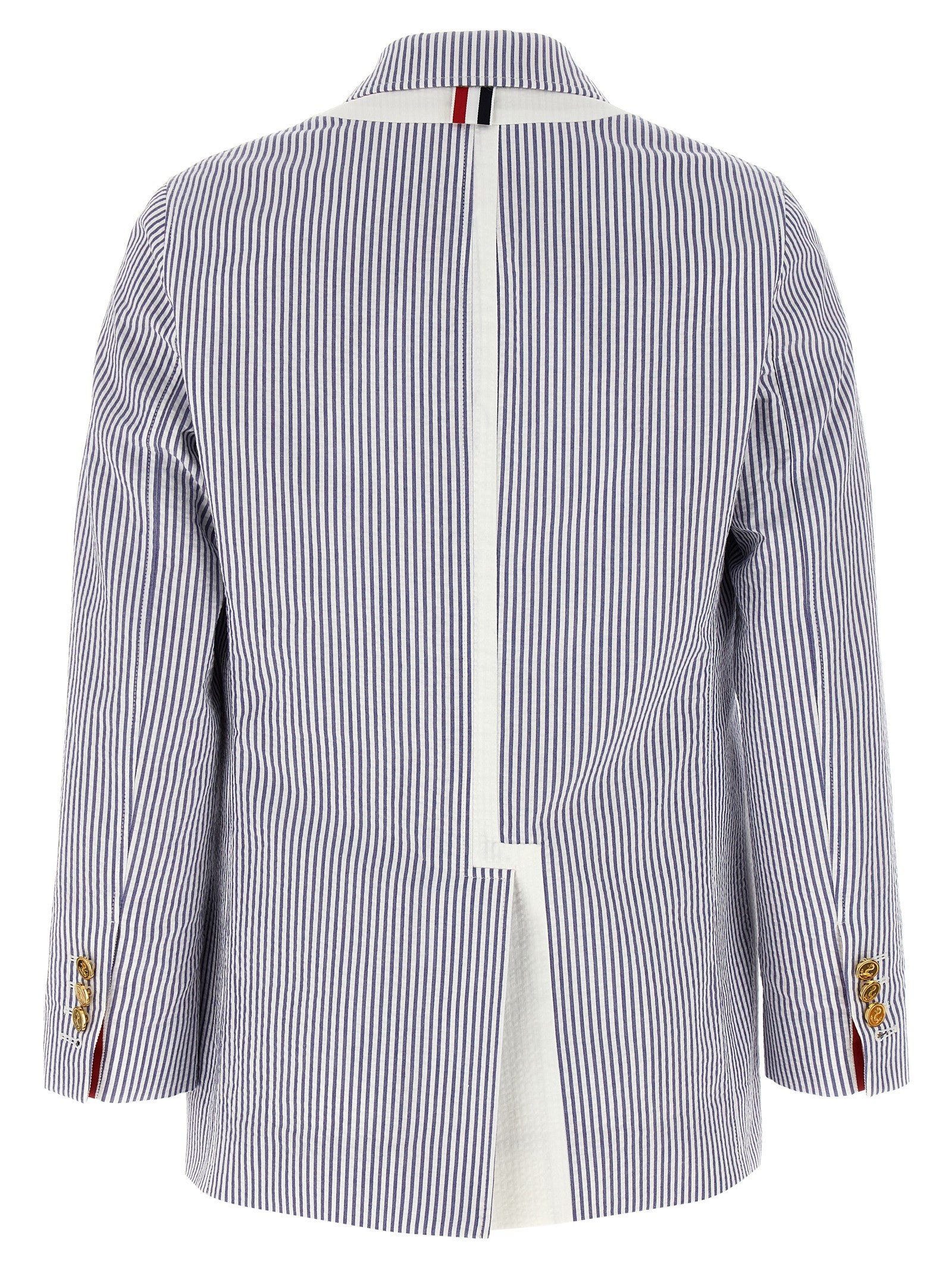 Thom Browne Single-Breasted Seersucker Blazer