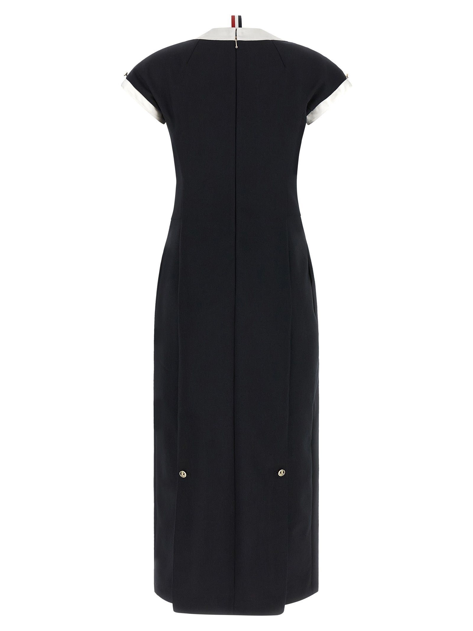 Thom Browne Polo Dress With Intarsia And Rwb Detail