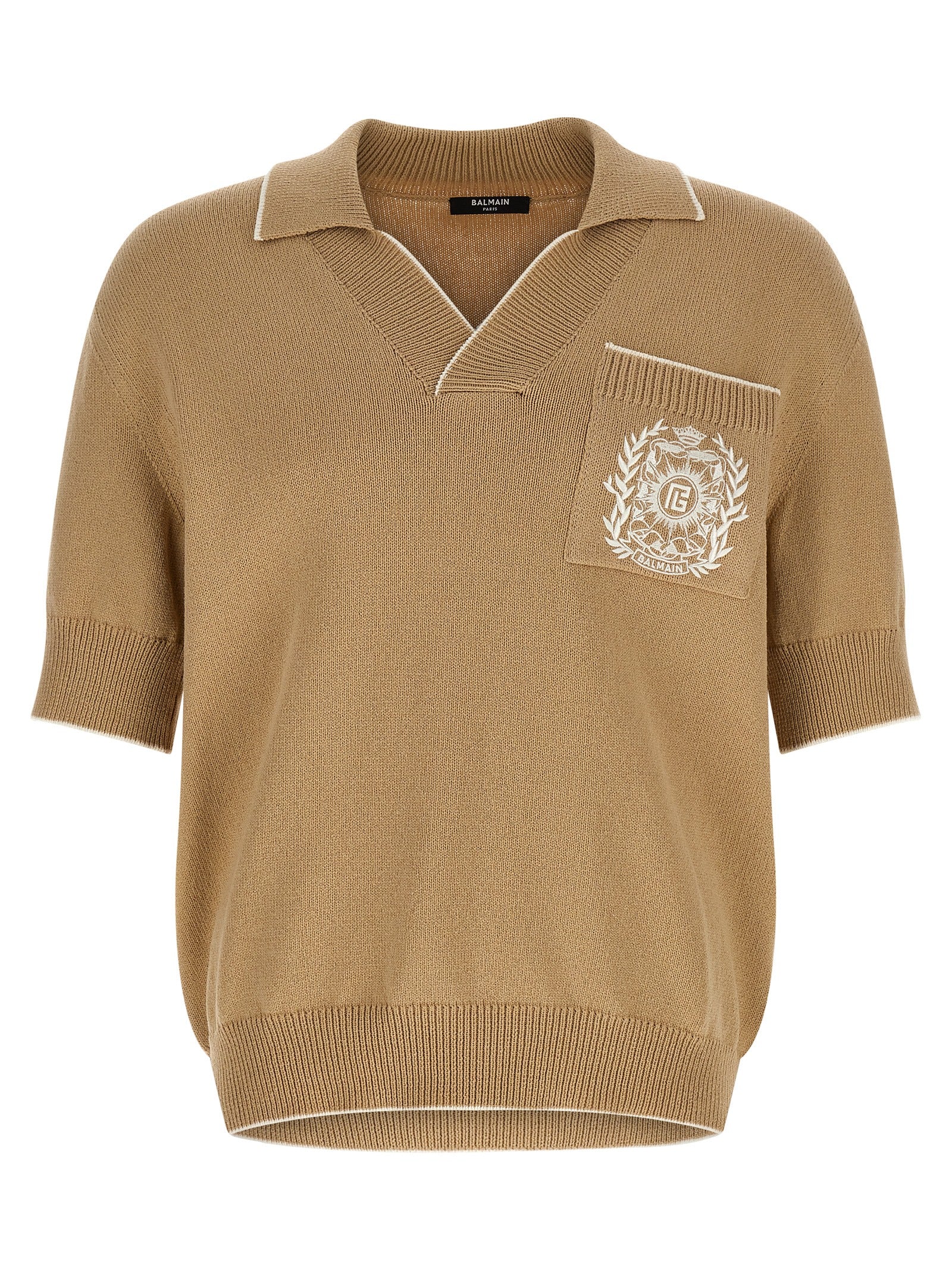 Balmain 'Balmain Stemma' Embroidery Polo Shirt
