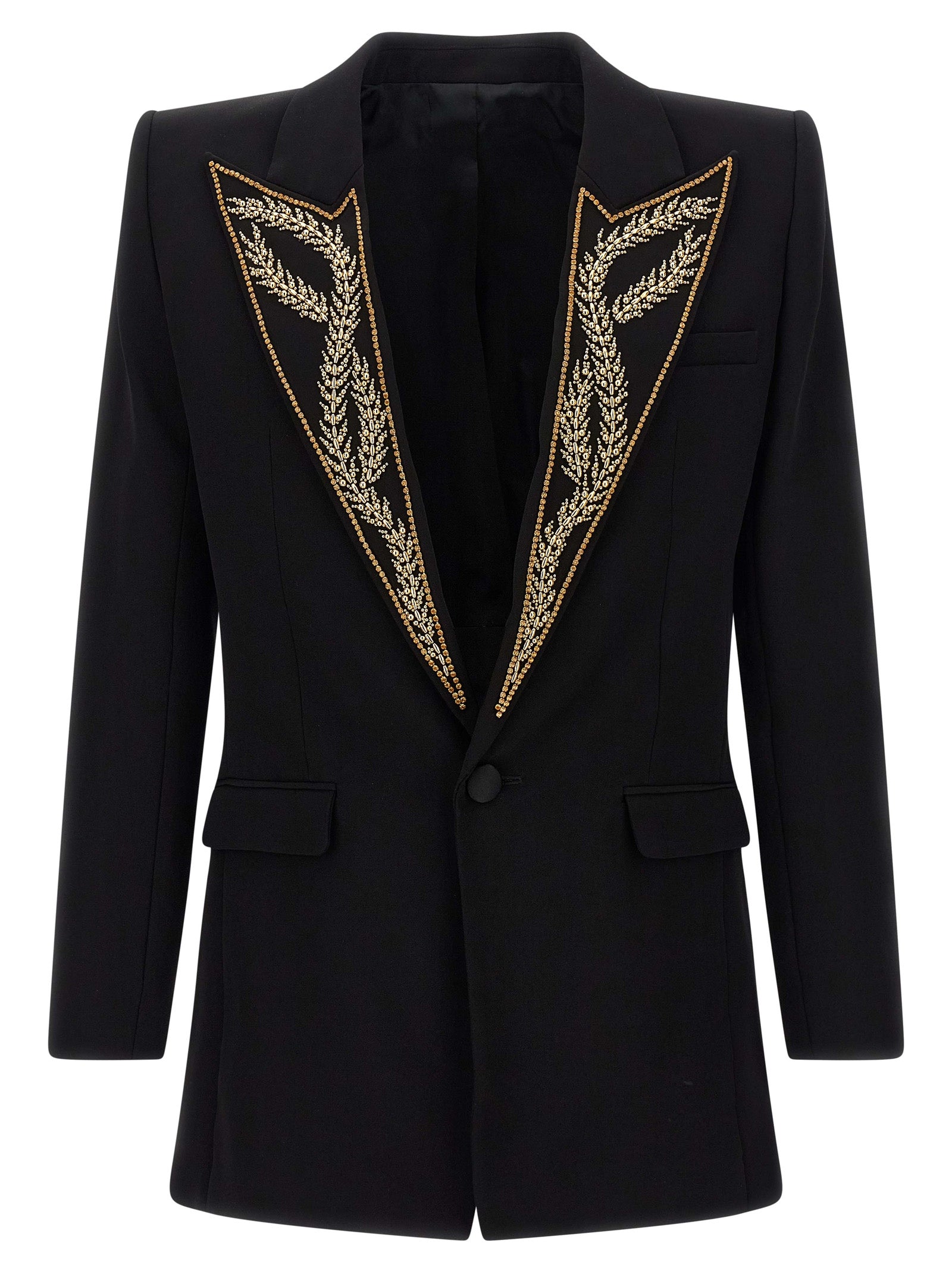Balmain Leaf Embroidery Blazer