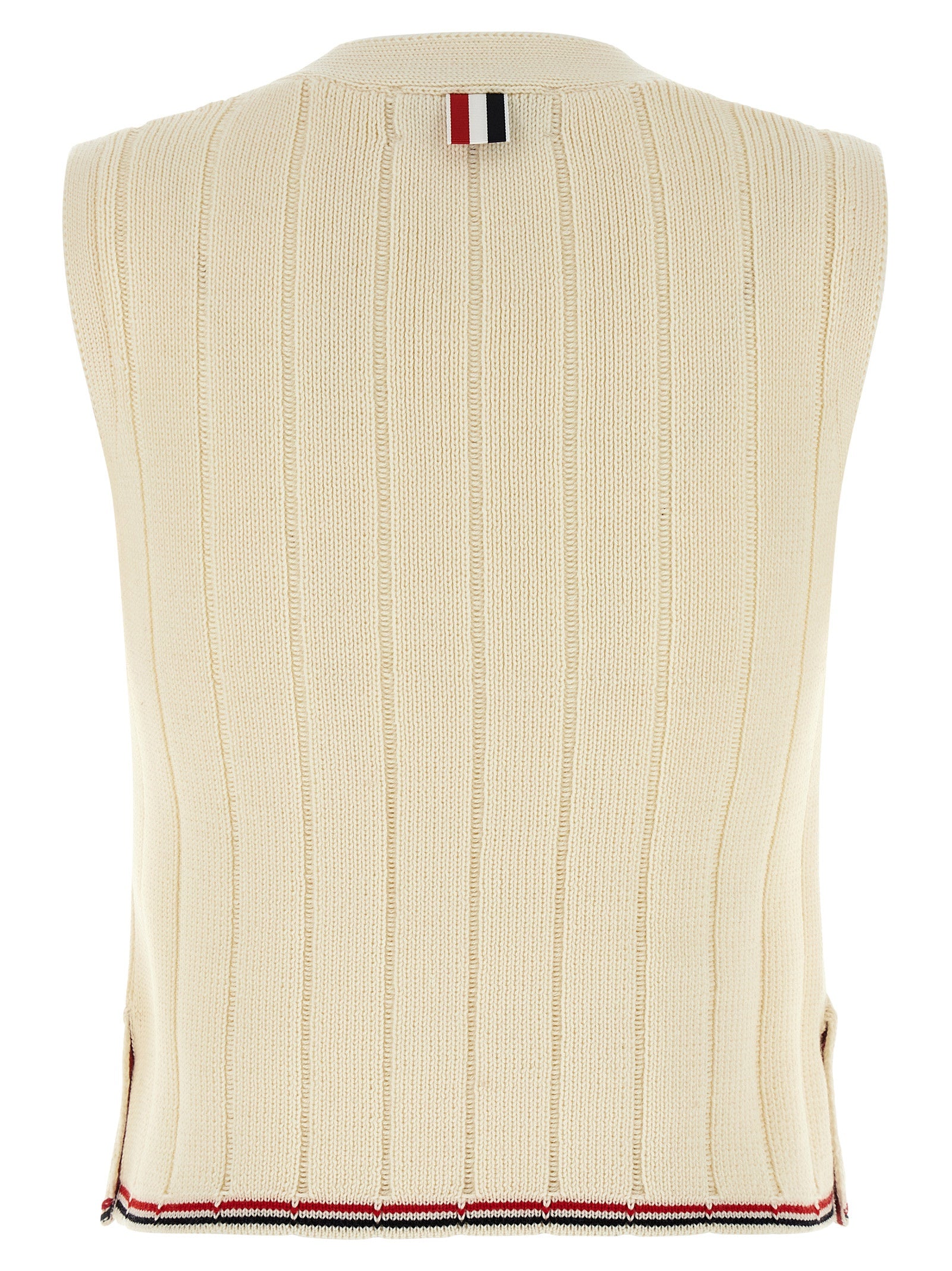 Thom Browne Rwb Intarsia Vest