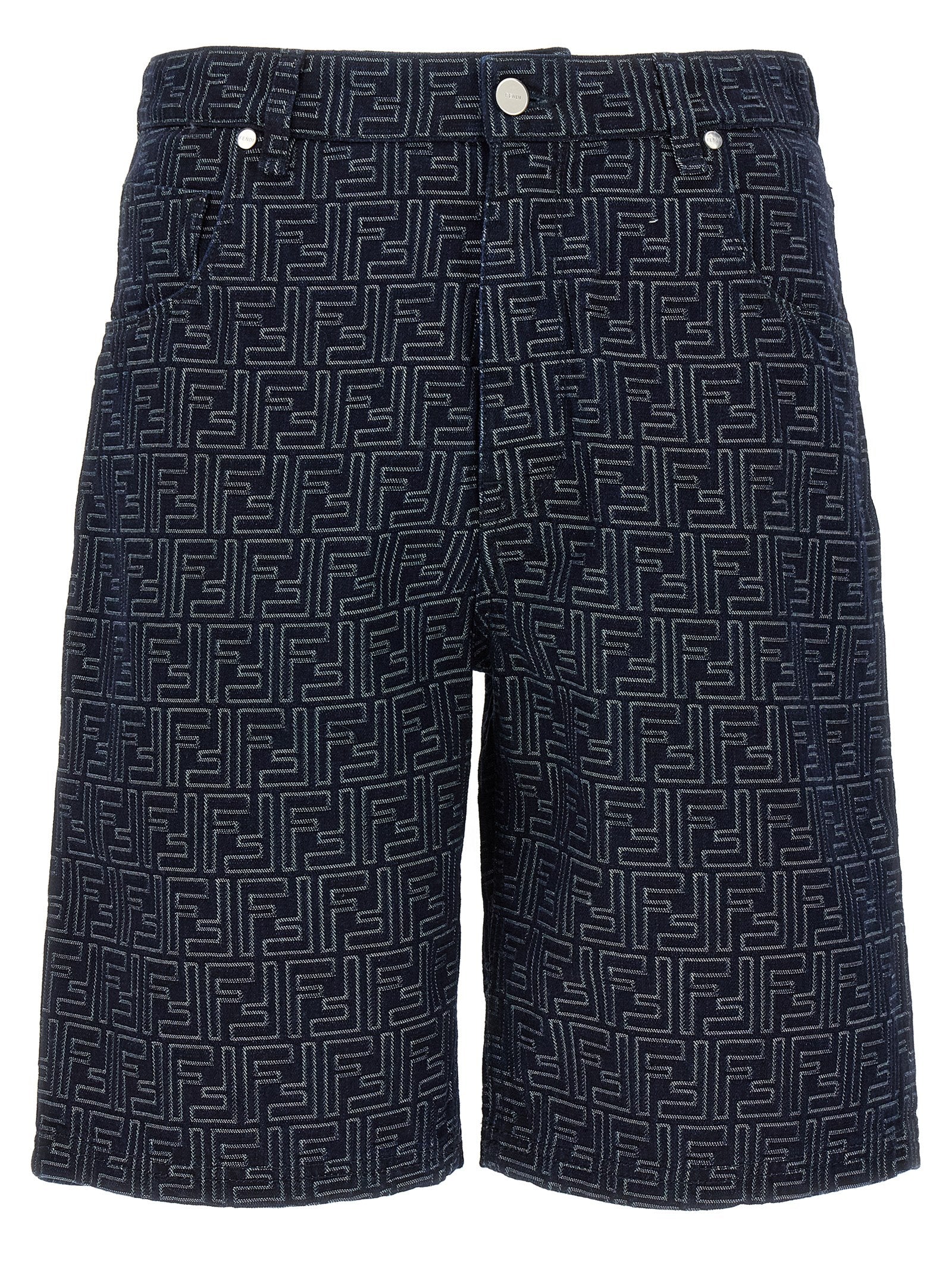 Fendi Bermuda Jeans Jacquard Ff
