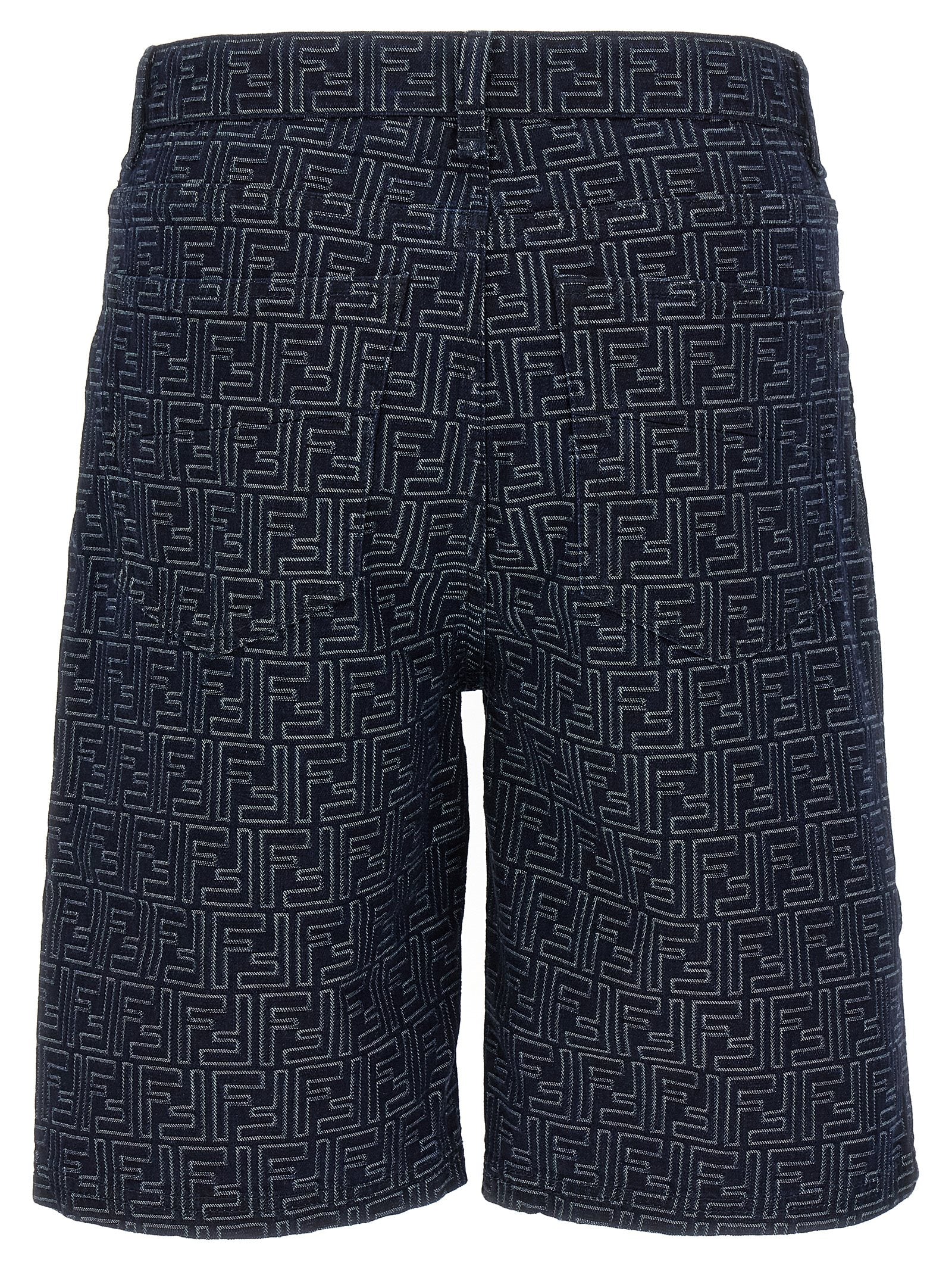 Fendi Bermuda Jeans Jacquard Ff