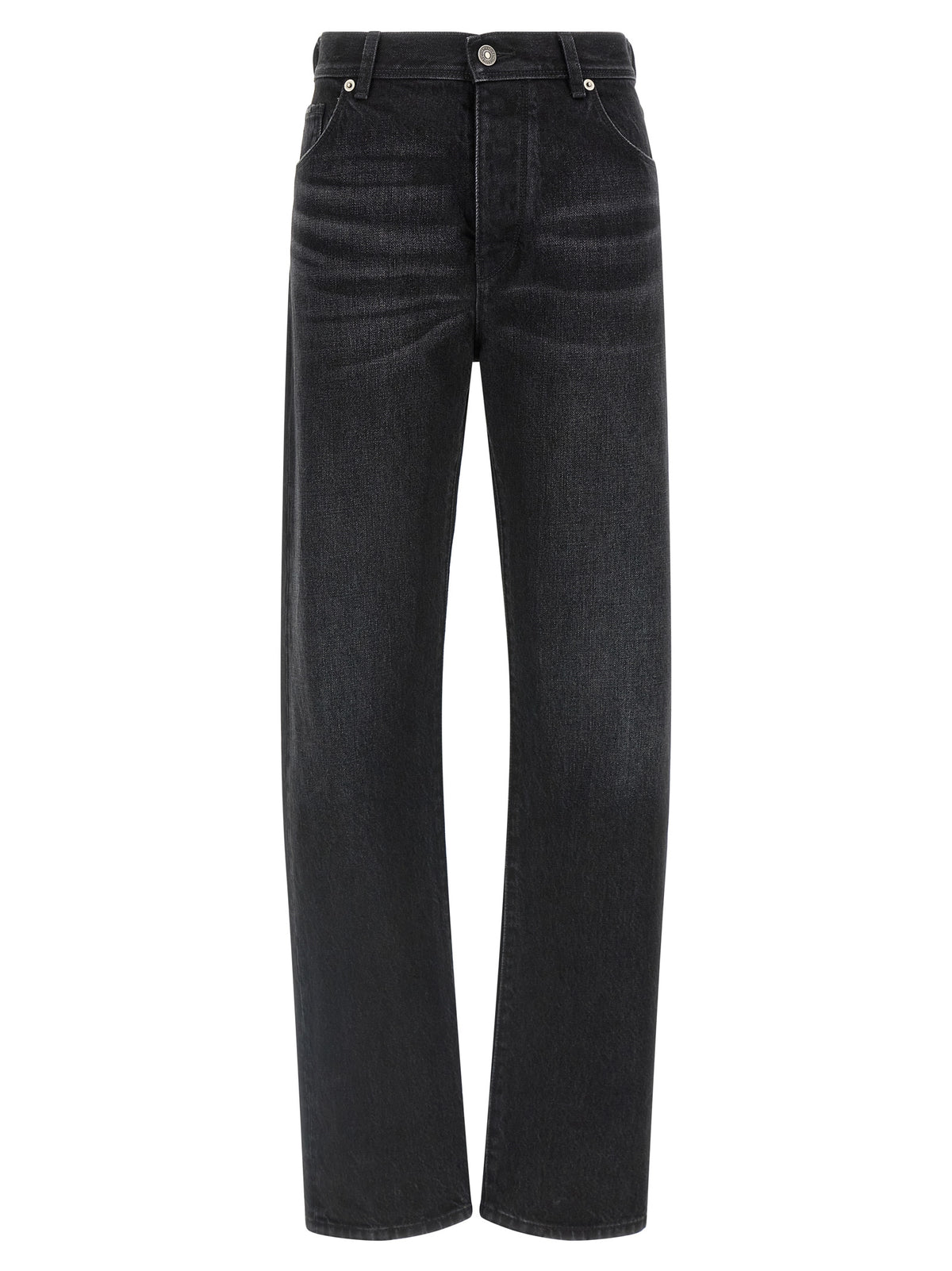 Fendi Yellow Stitching Jeans With Visible Thread