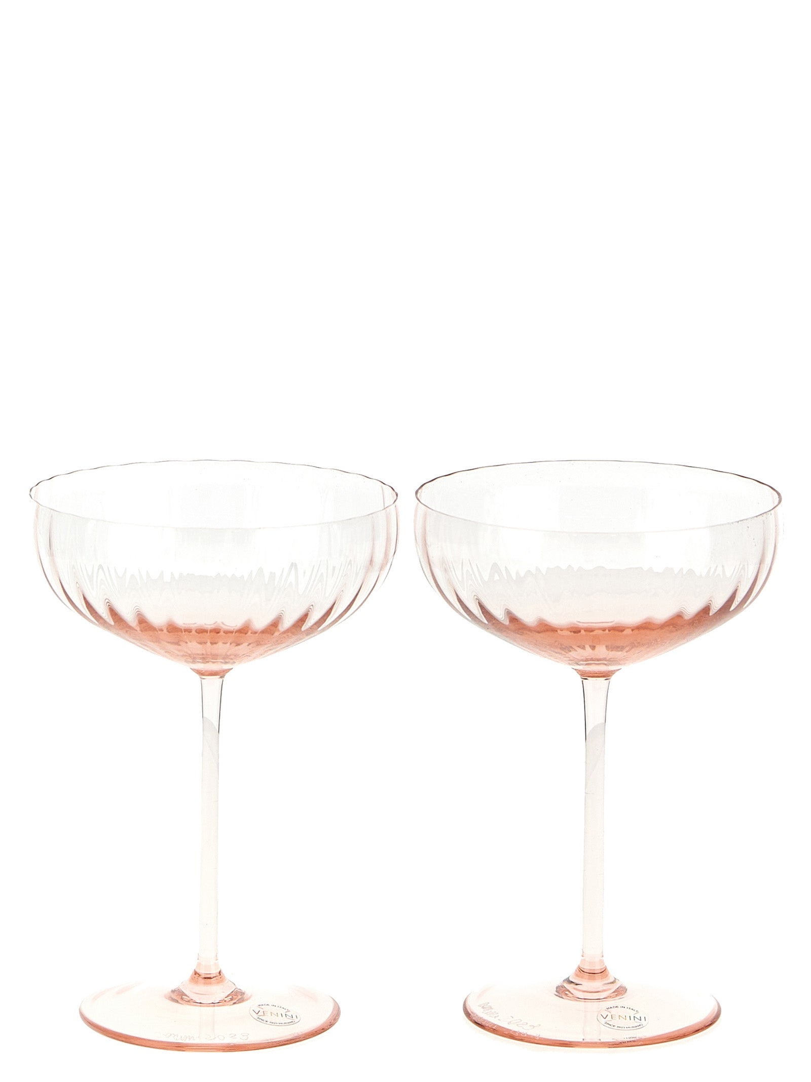 Venini Set Of 2 'Bollicine' Champagne Cups ⌀ 10.8 Cm