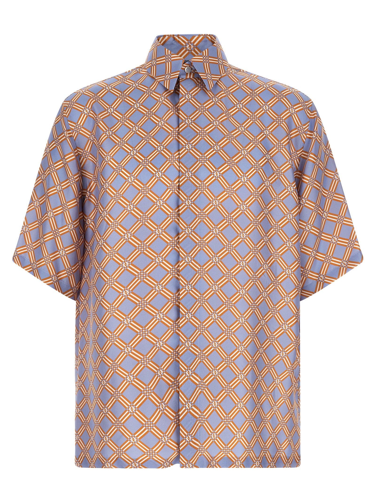 Fendi 'Net' Print Silk Shirt