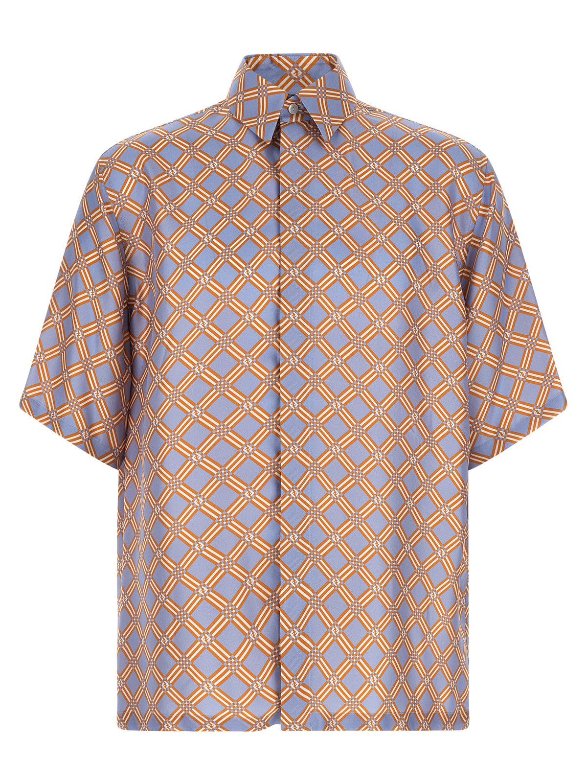 Fendi 'Net' Print Silk Shirt