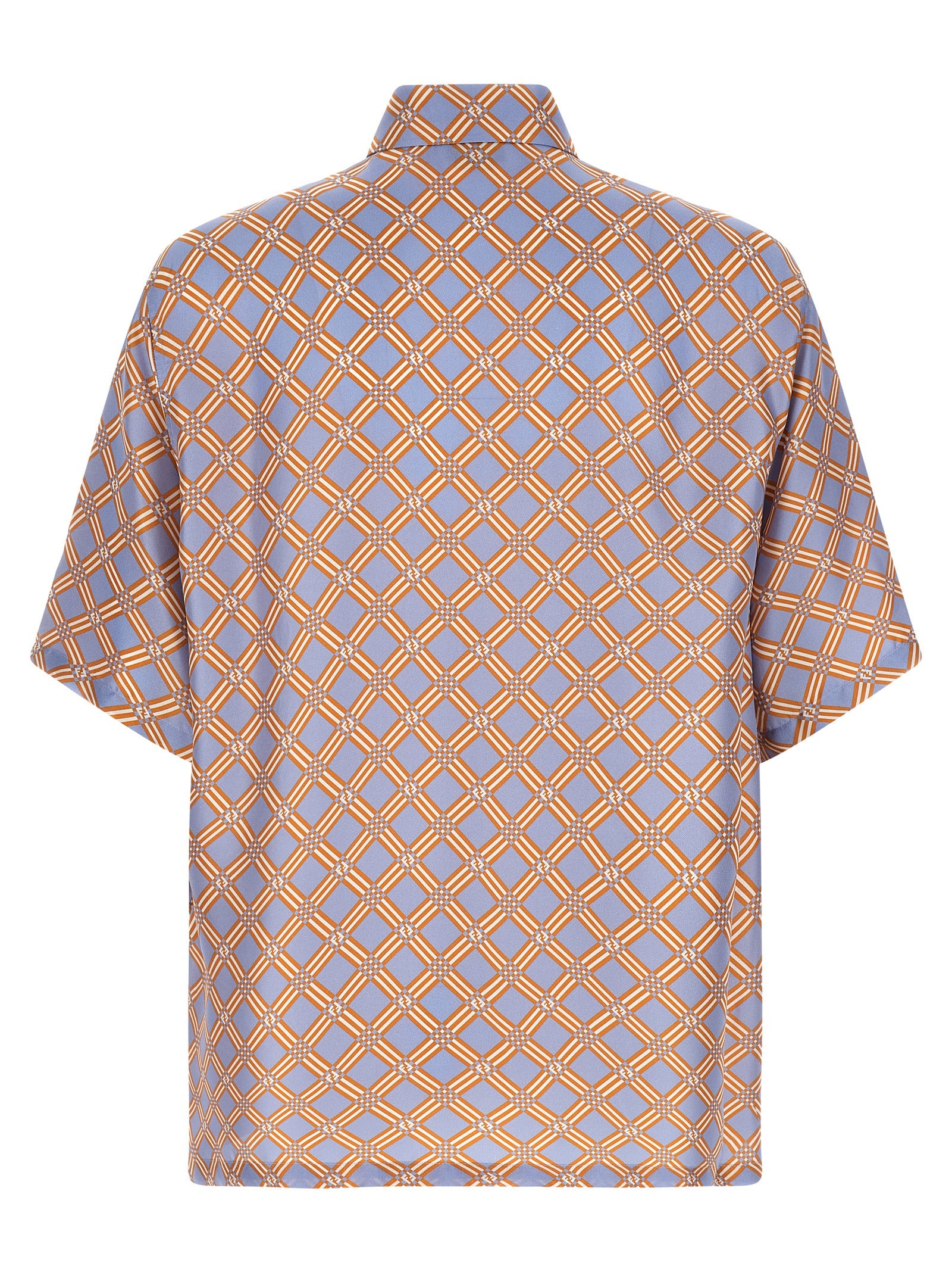 Fendi 'Net' Print Silk Shirt