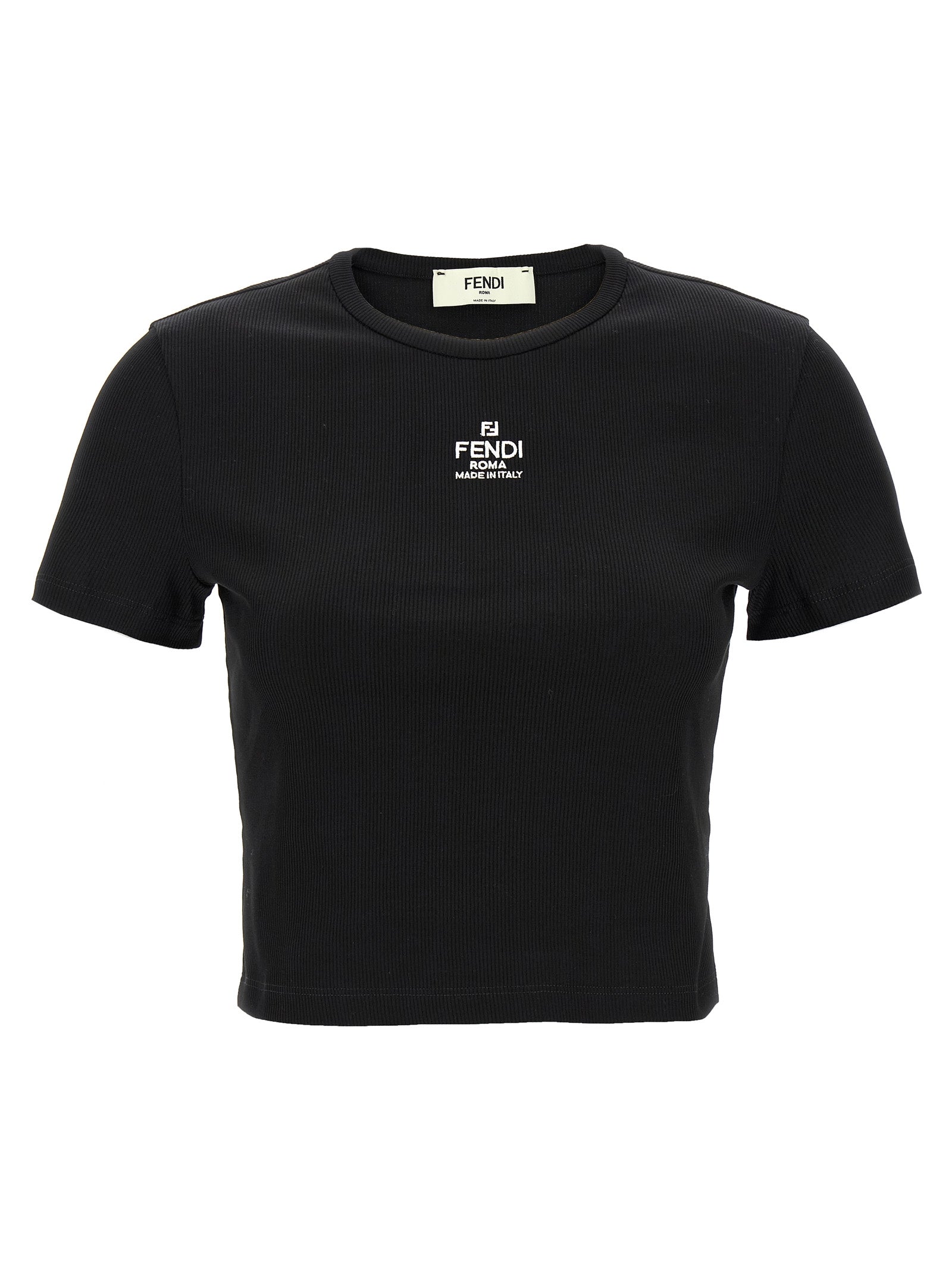 Fendi 'Fendi' Cropped T-Shirt