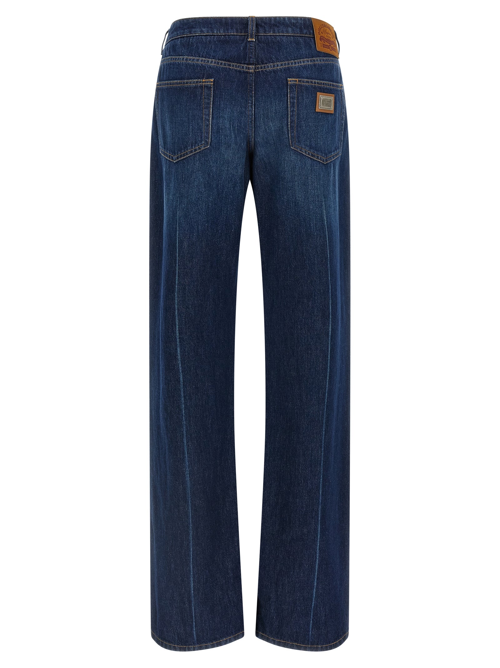 Dolce & Gabbana Stretched Pleated Trompe L'Oeil Jeans
