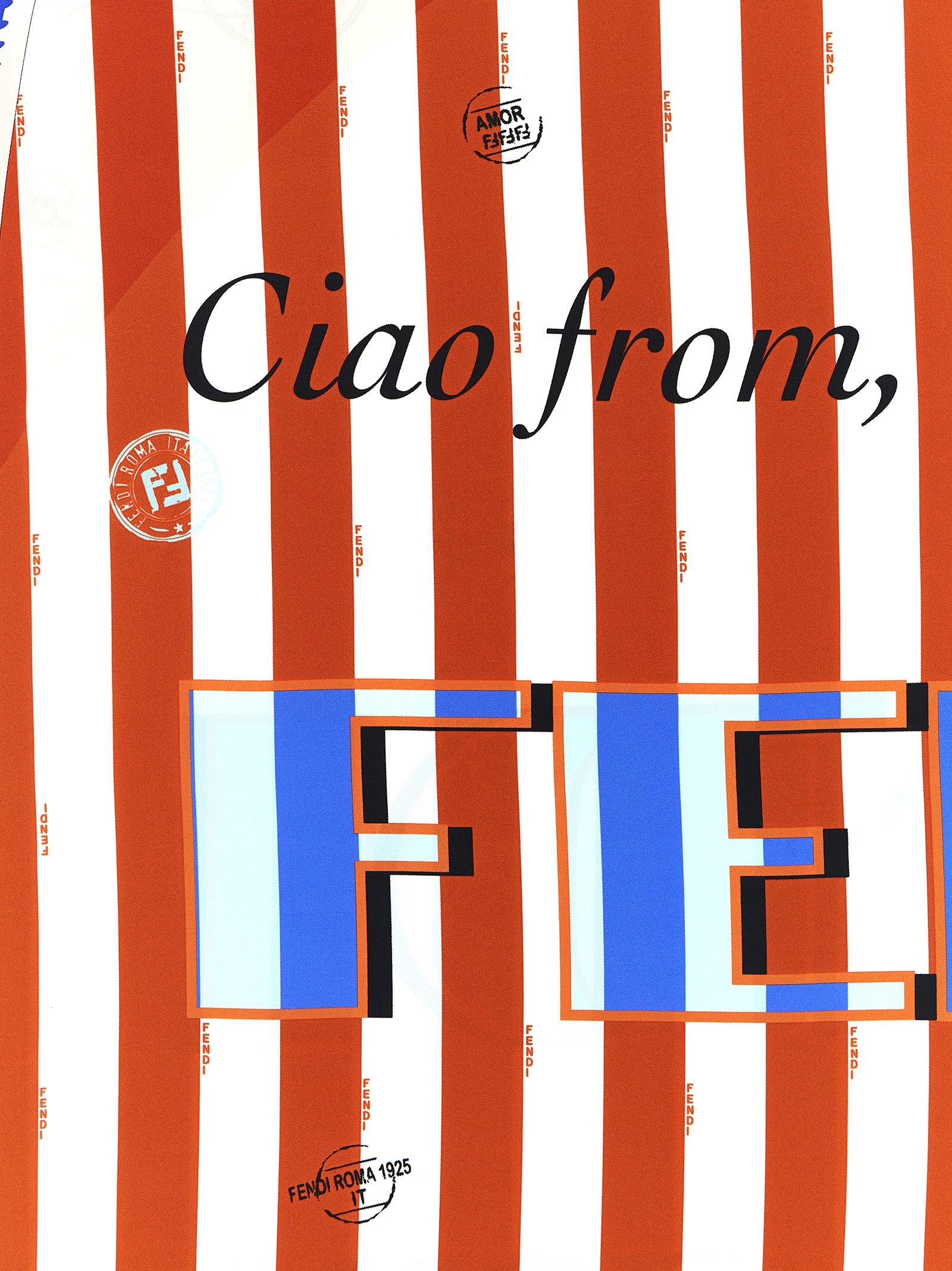 Fendi 'Pequin' Silk Scarf