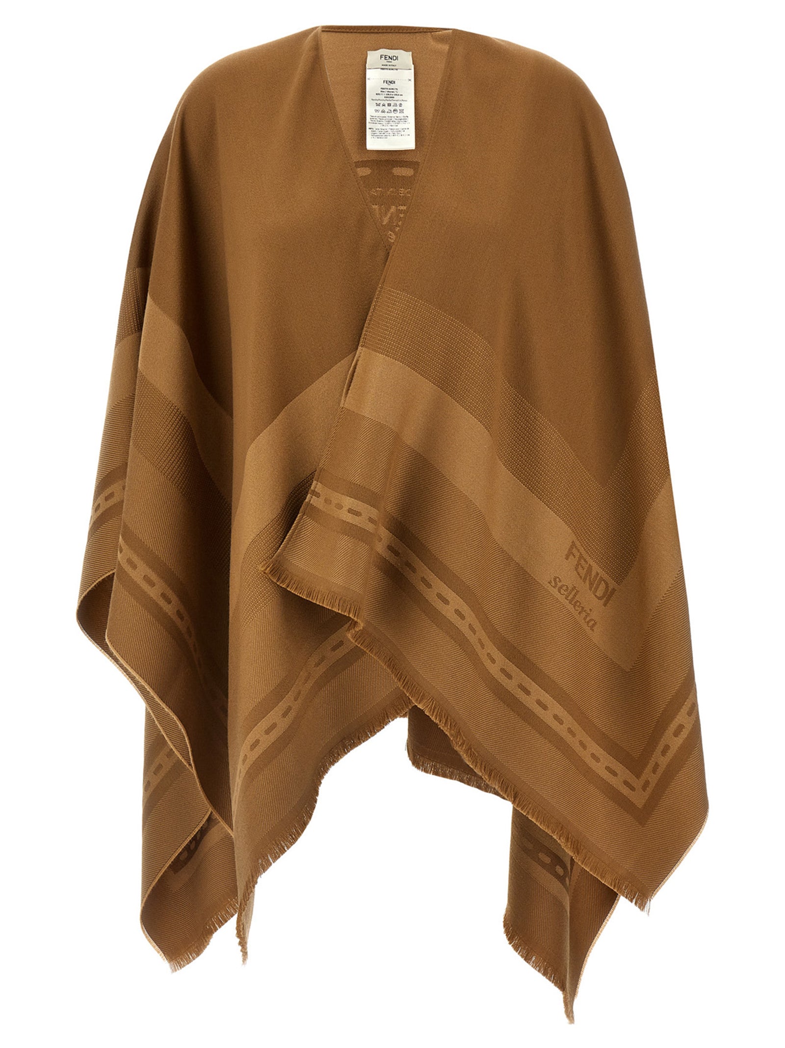 Fendi Jacquard Poncho