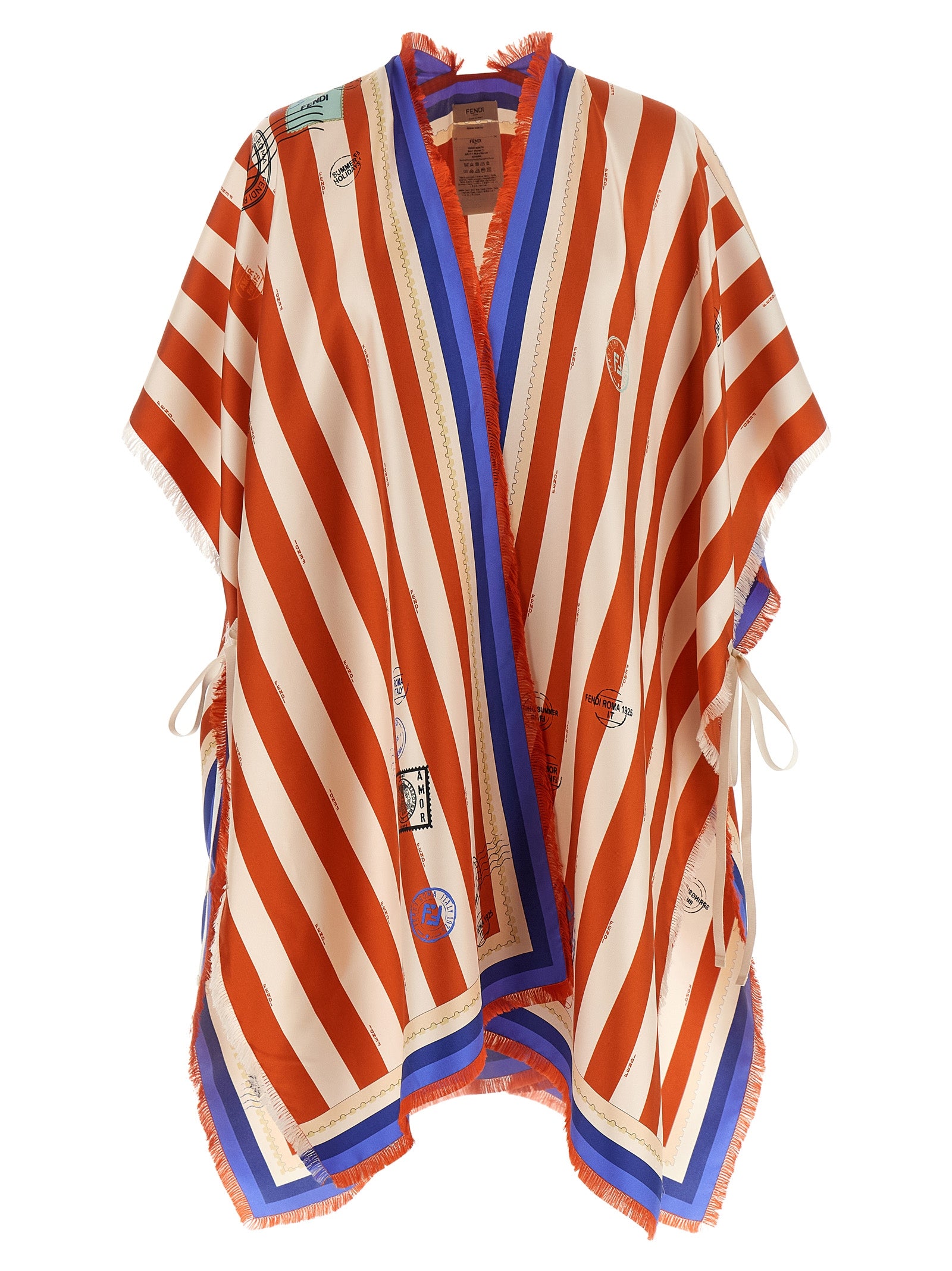 Fendi 'Pequin' Print Poncho