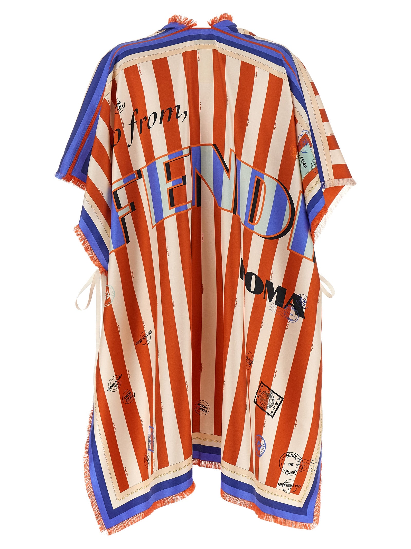 Fendi 'Pequin' Print Poncho