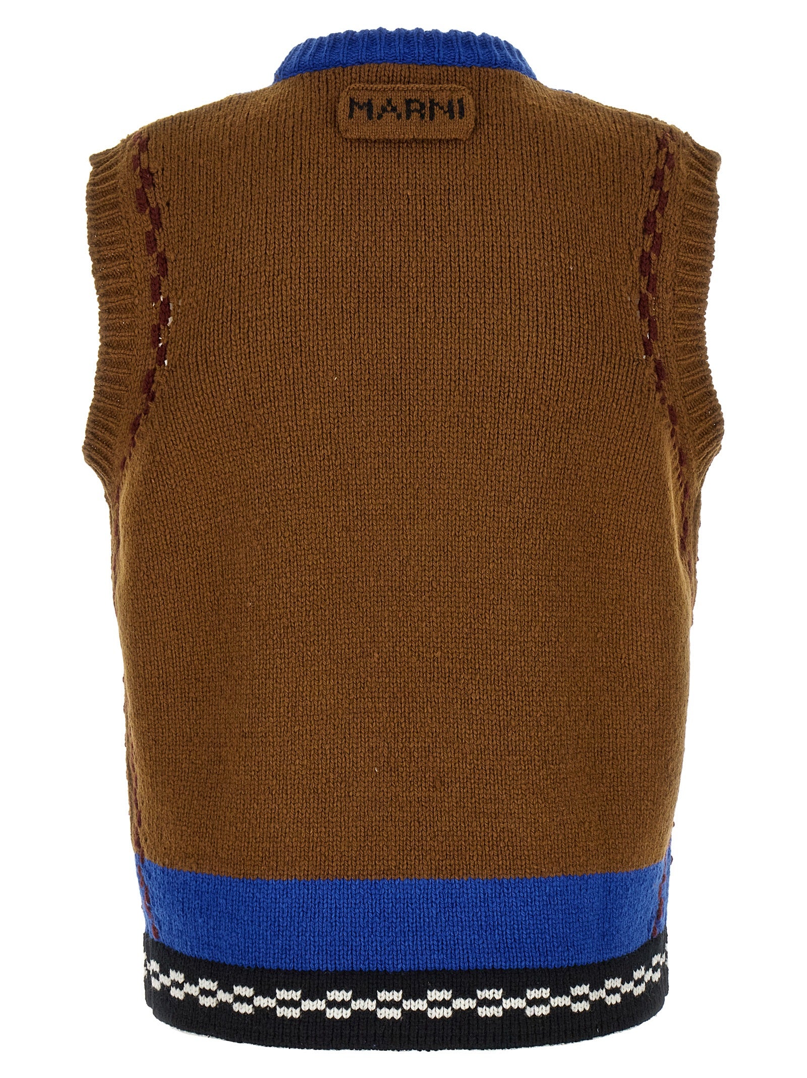 Marni M-Shaped Intarsia Vest