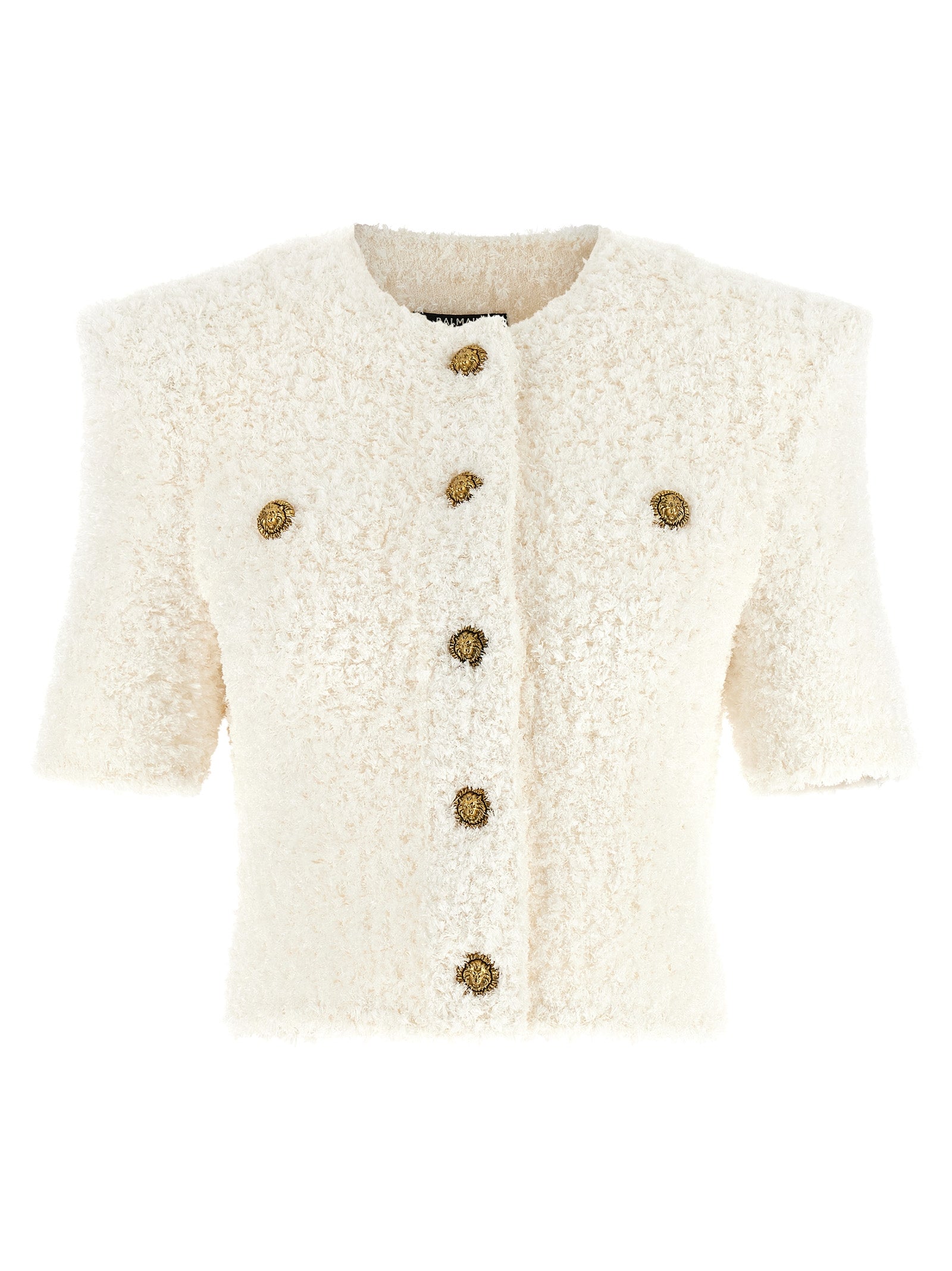 Balmain Cardigan Tweed Plumetis